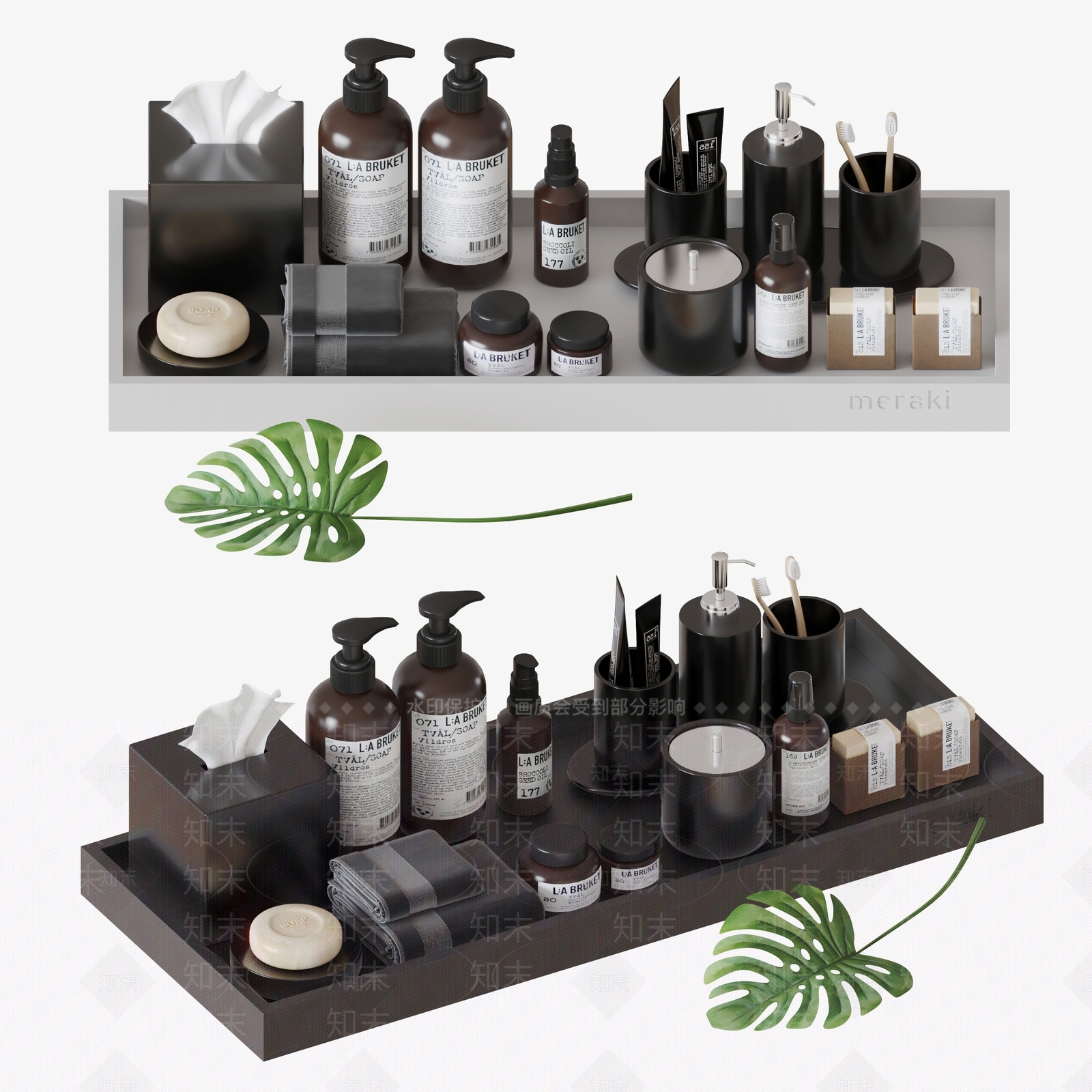 现代洗浴用品3D模型下载【ID:1158082478】