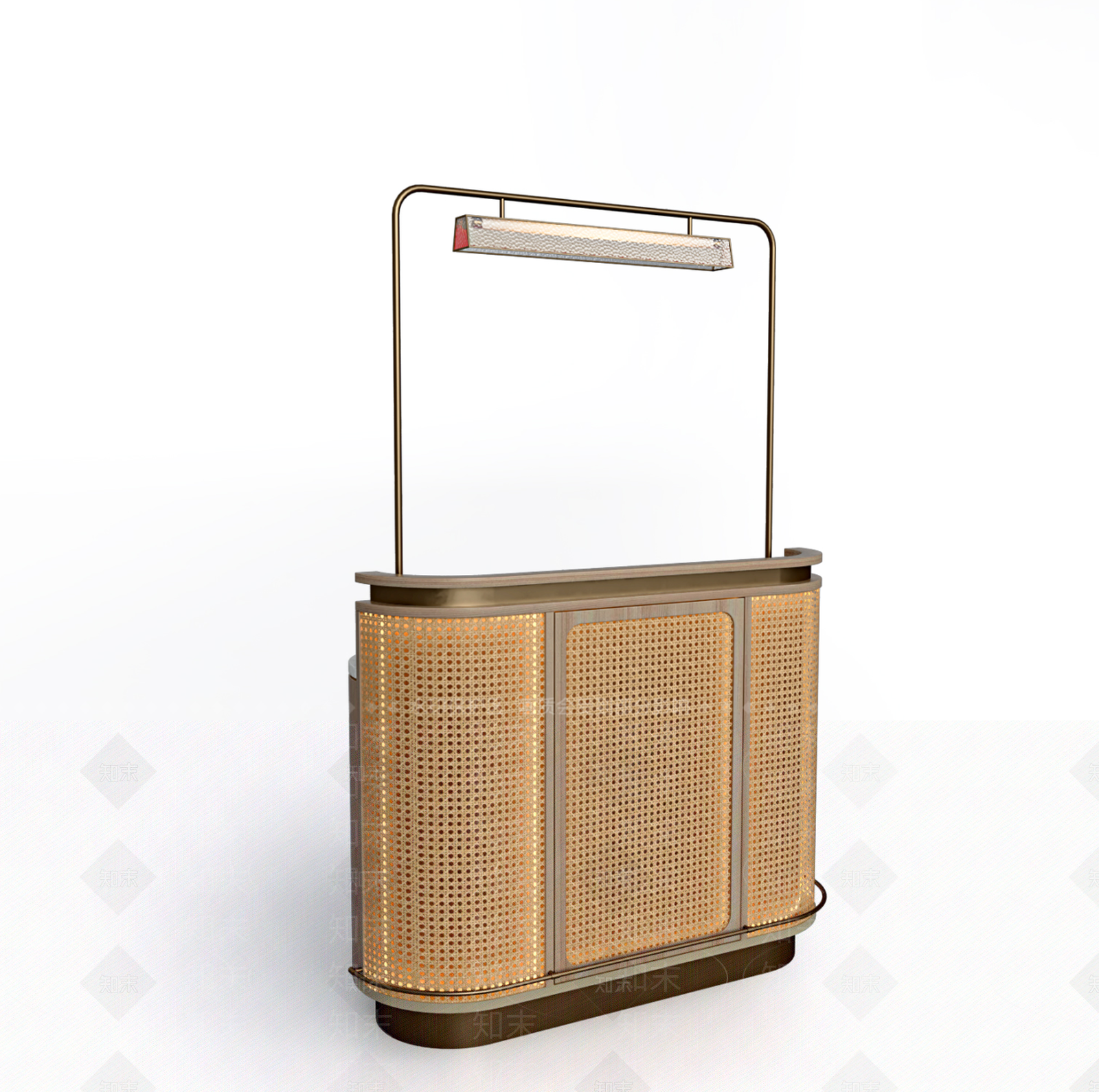 现代接待台3D模型下载【ID:1158084354】