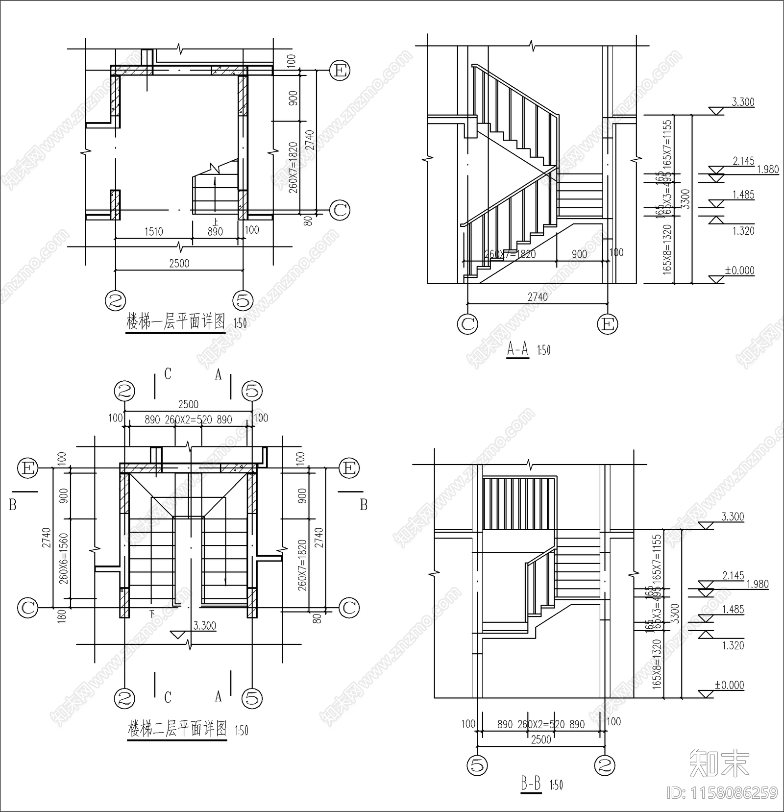 现代自建房建筑cad施工图下载【ID:1158086259】