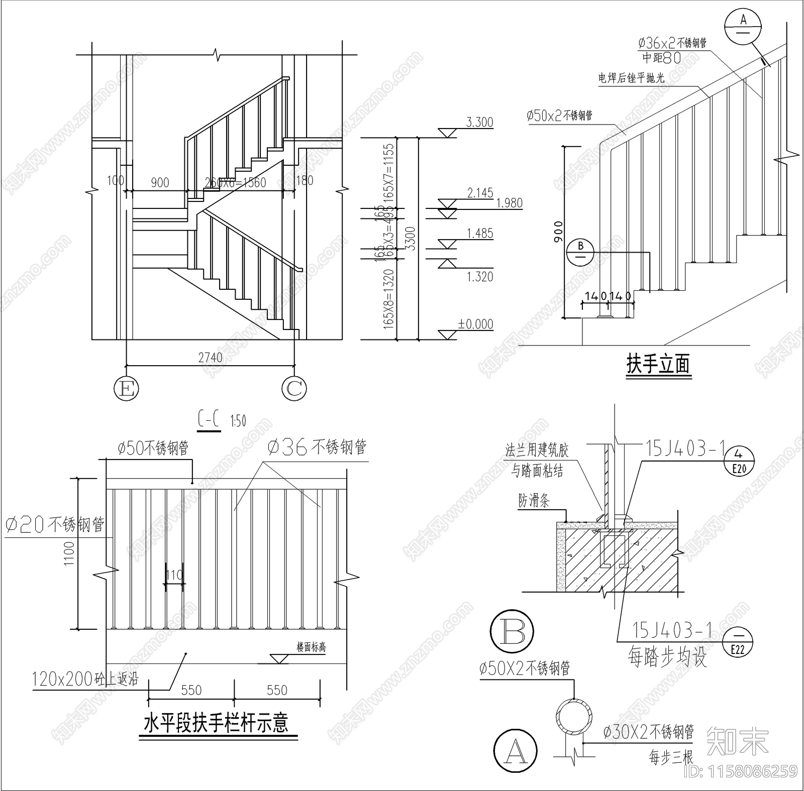 现代自建房建筑cad施工图下载【ID:1158086259】