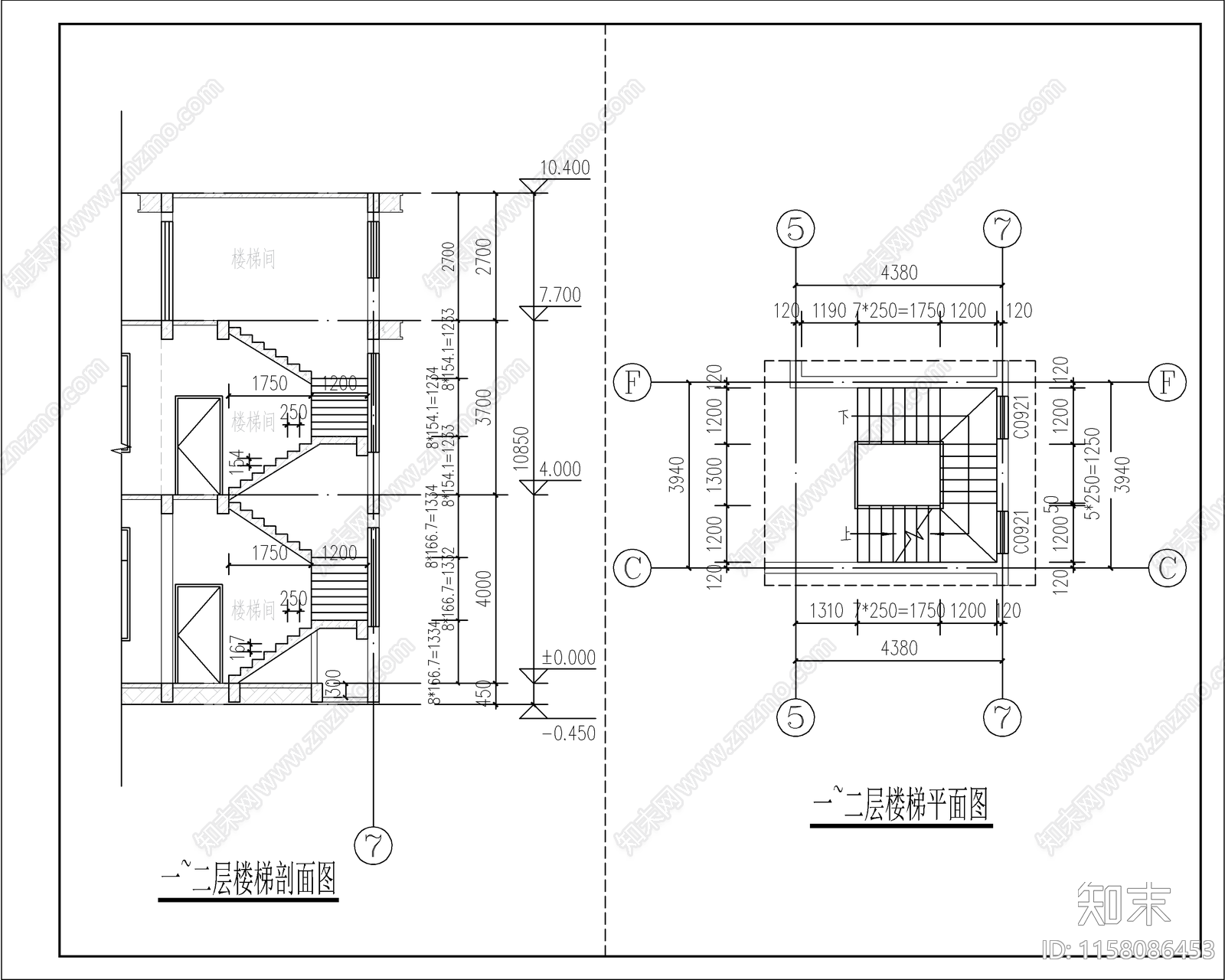 现代自建房cad施工图下载【ID:1158086453】