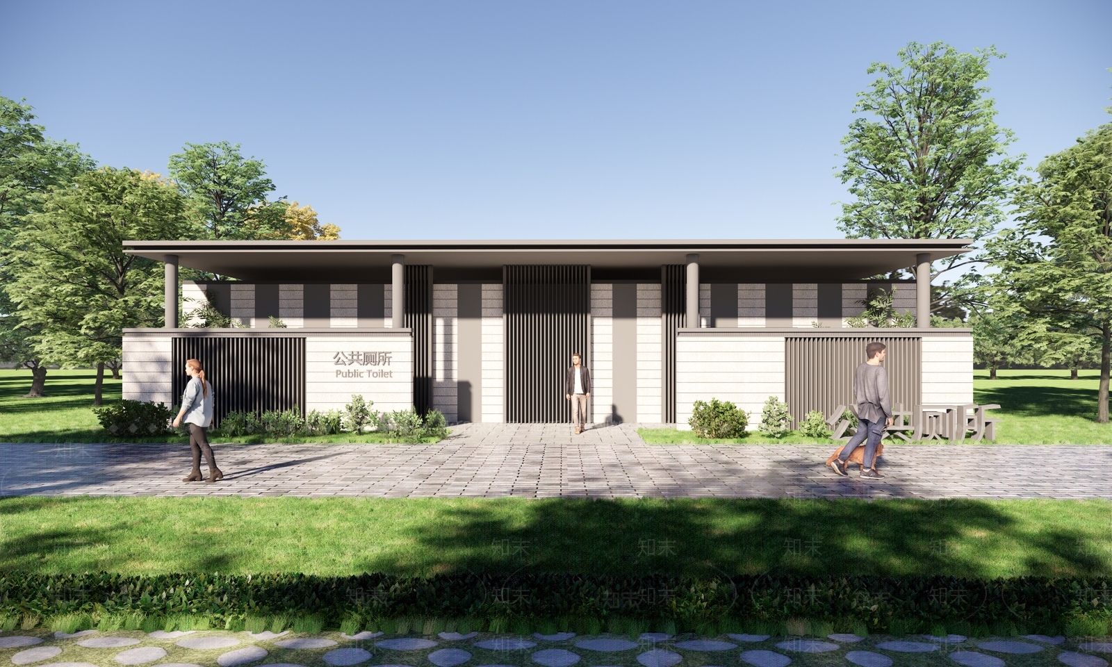 现代公共厕所SU模型下载【ID:1158087457】