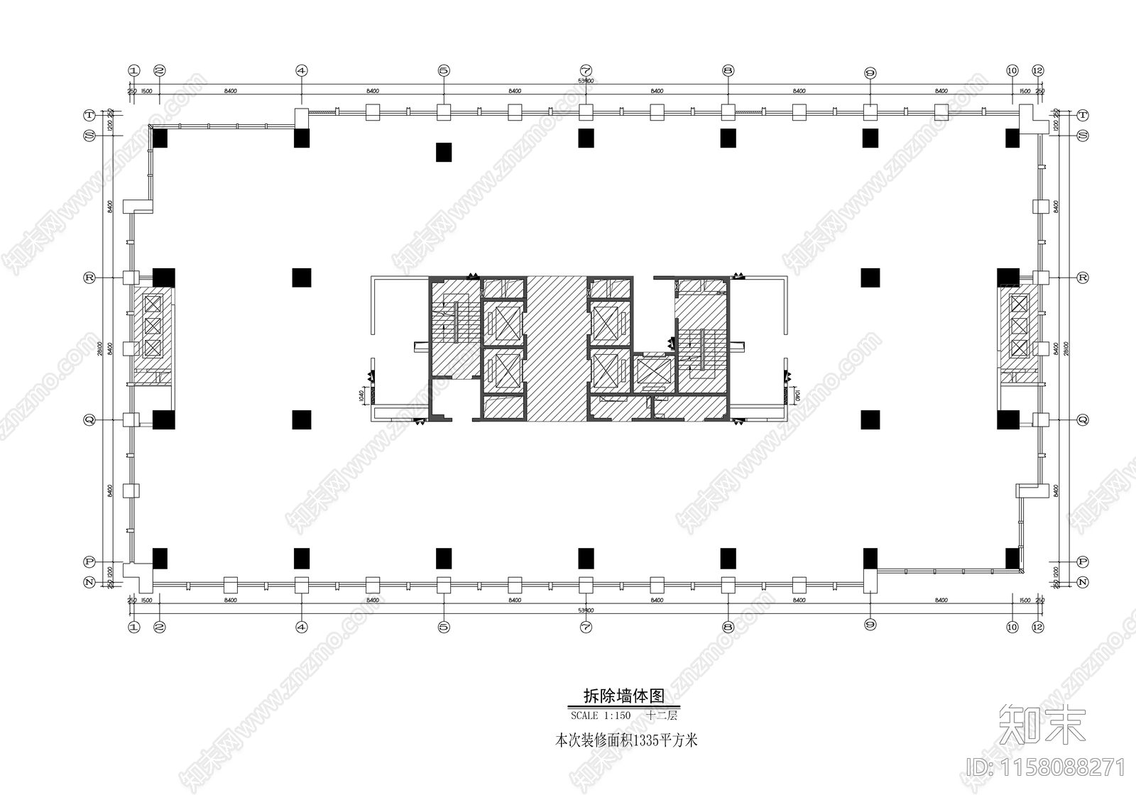 农机装备技中心办公室装修项目cad施工图下载【ID:1158088271】