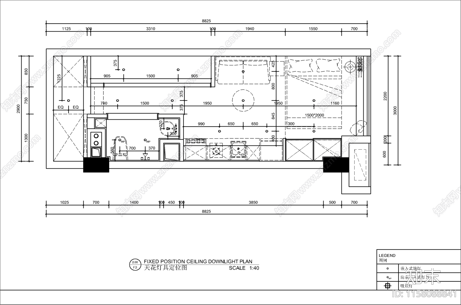 日式公寓室内装修设计施工图下载【ID:1158088841】