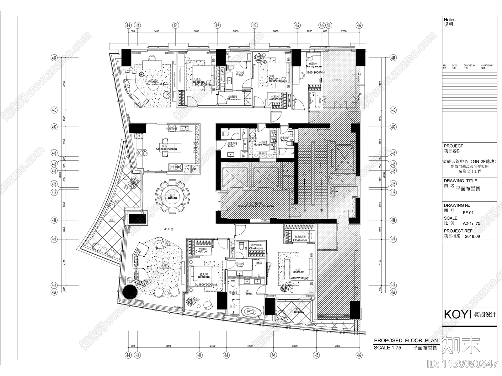 30套大户型样板间全套cad施工图下载【ID:1158090847】