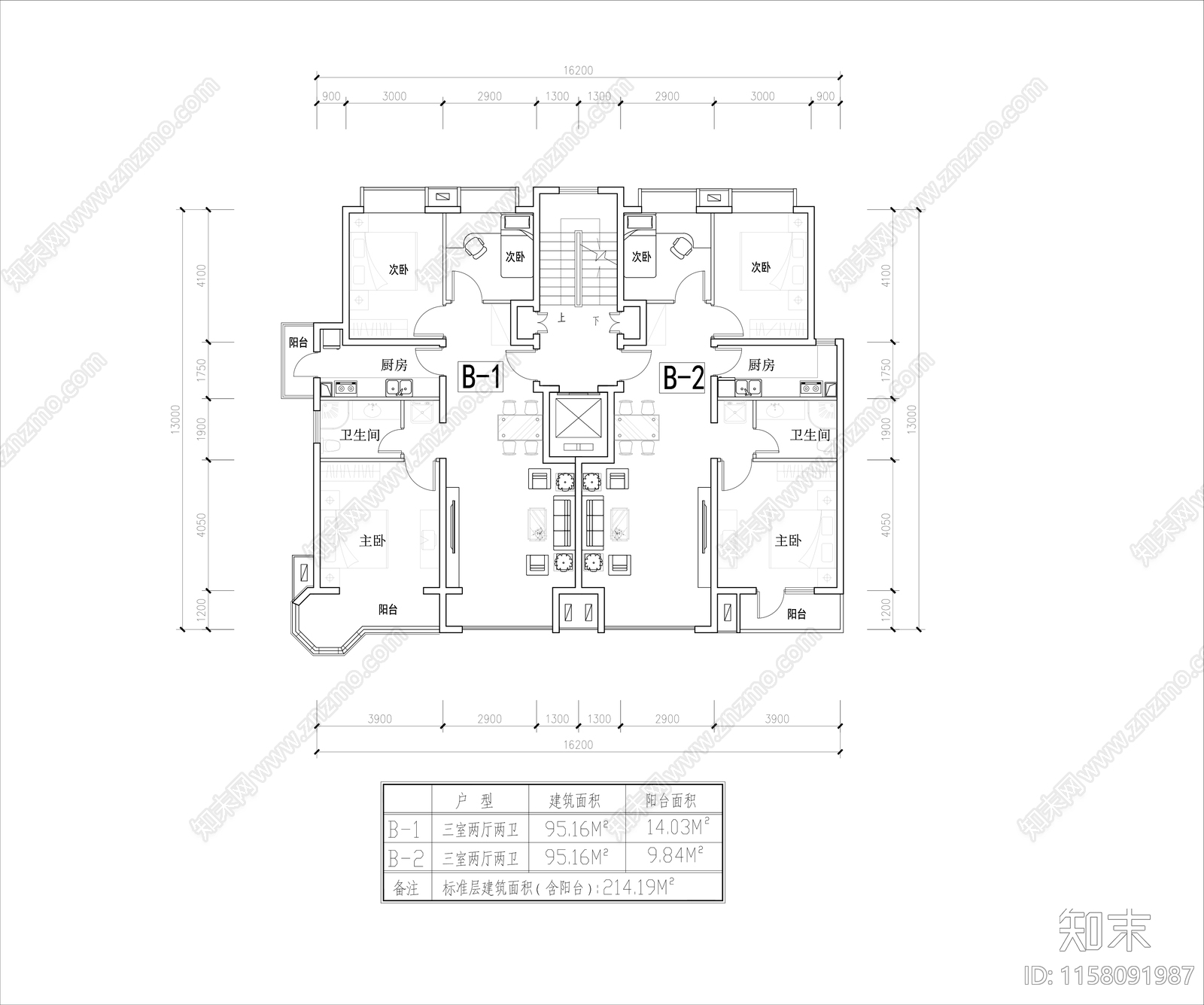 古典住宅平立面图施工图下载【ID:1158091987】