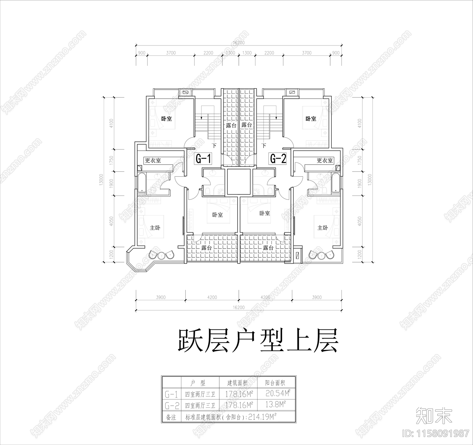 古典住宅平立面图施工图下载【ID:1158091987】