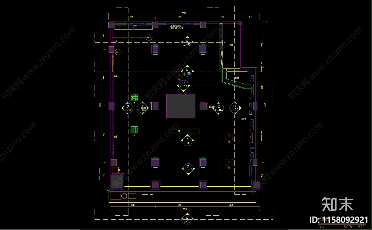 展厅项目图纸cad施工图下载【ID:1158092921】