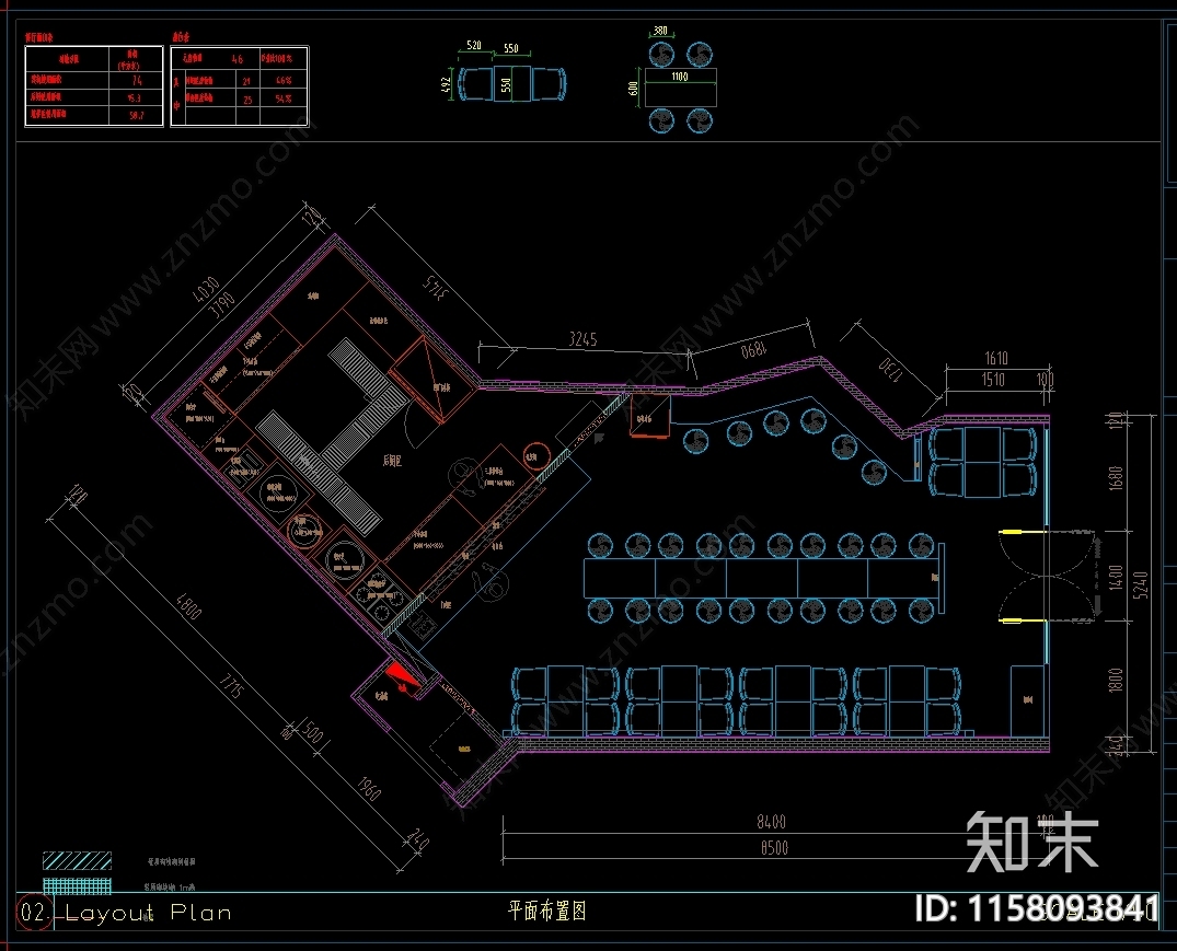 胡辣汤快餐店图纸cad施工图下载【ID:1158093841】