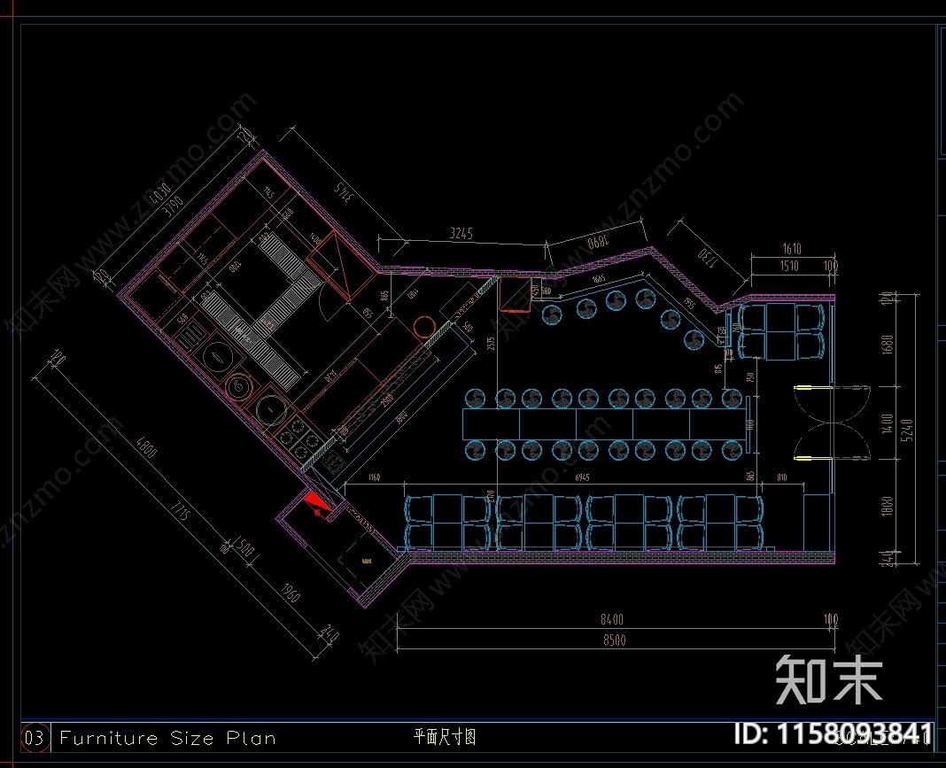 胡辣汤快餐店图纸cad施工图下载【ID:1158093841】