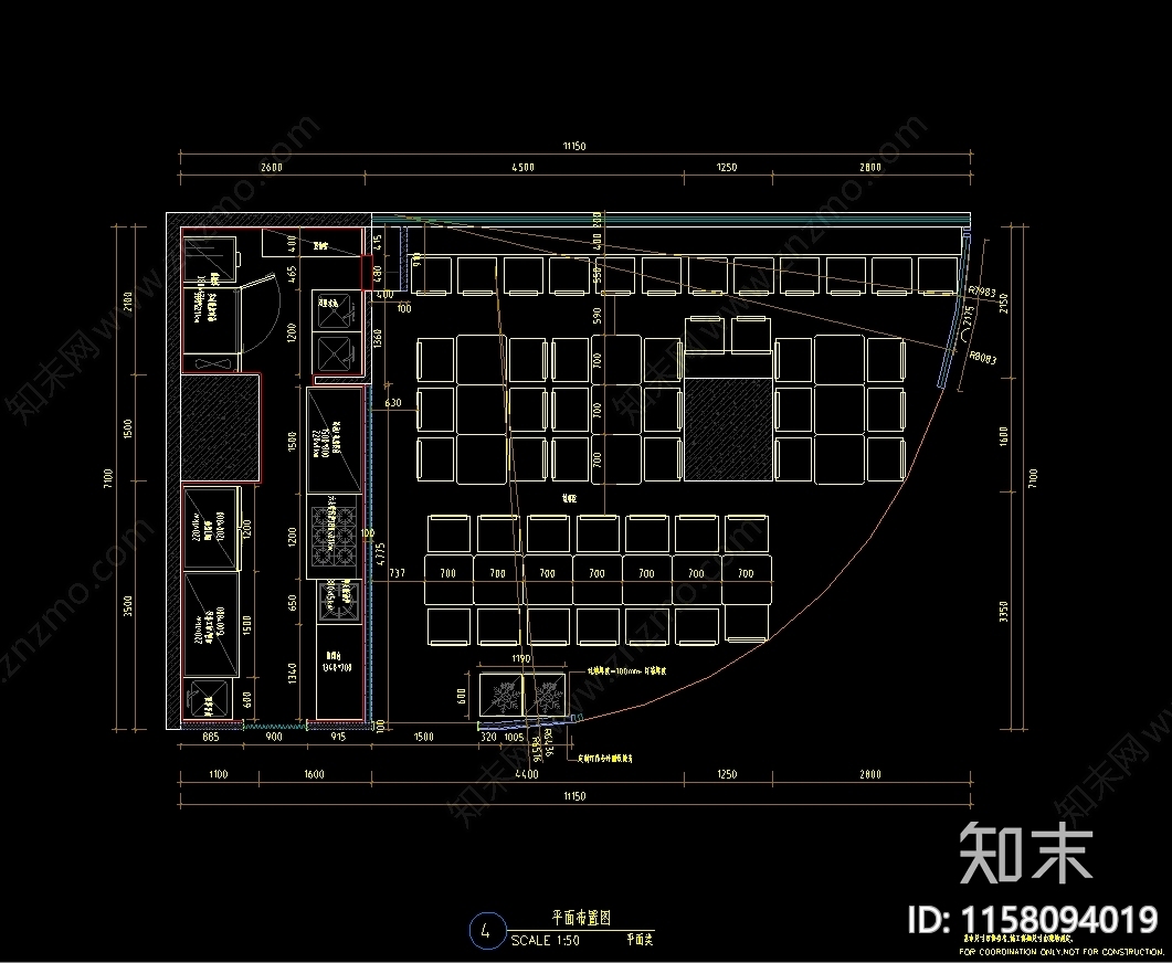 快餐店cad施工图下载【ID:1158094019】