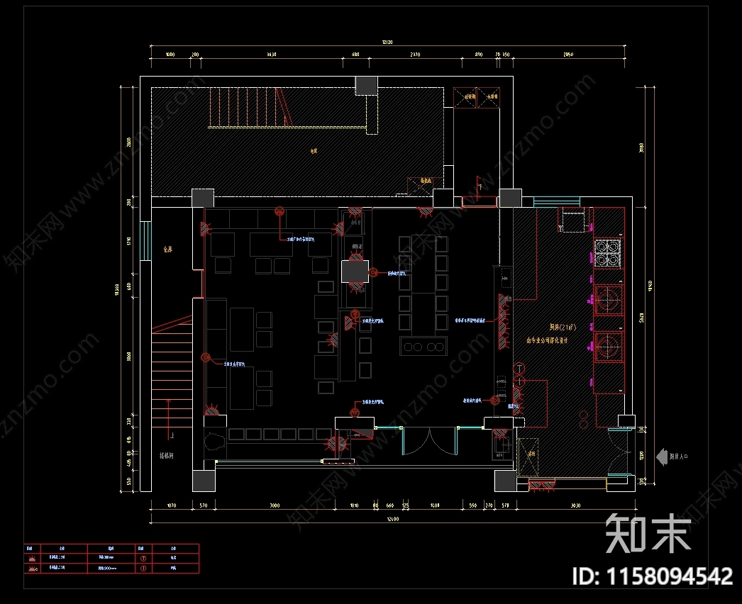 热干面中餐厅cad施工图下载【ID:1158094542】