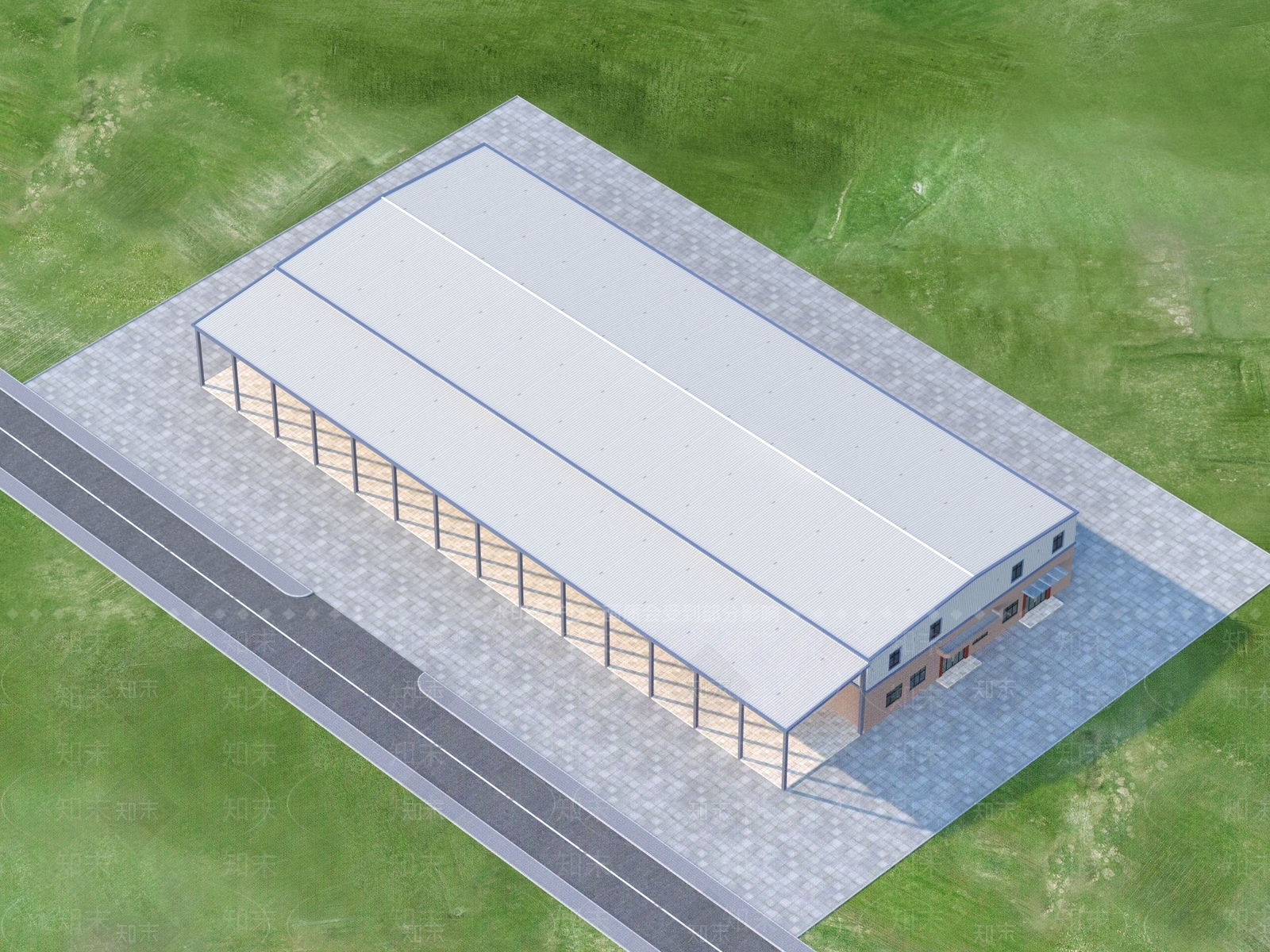 现代厂区3D模型下载【ID:1158095641】