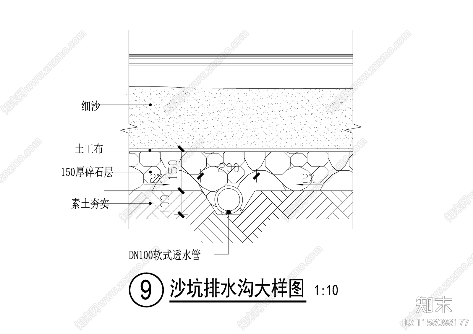 沙坑排水沟大样图施工图下载【ID:1158098177】