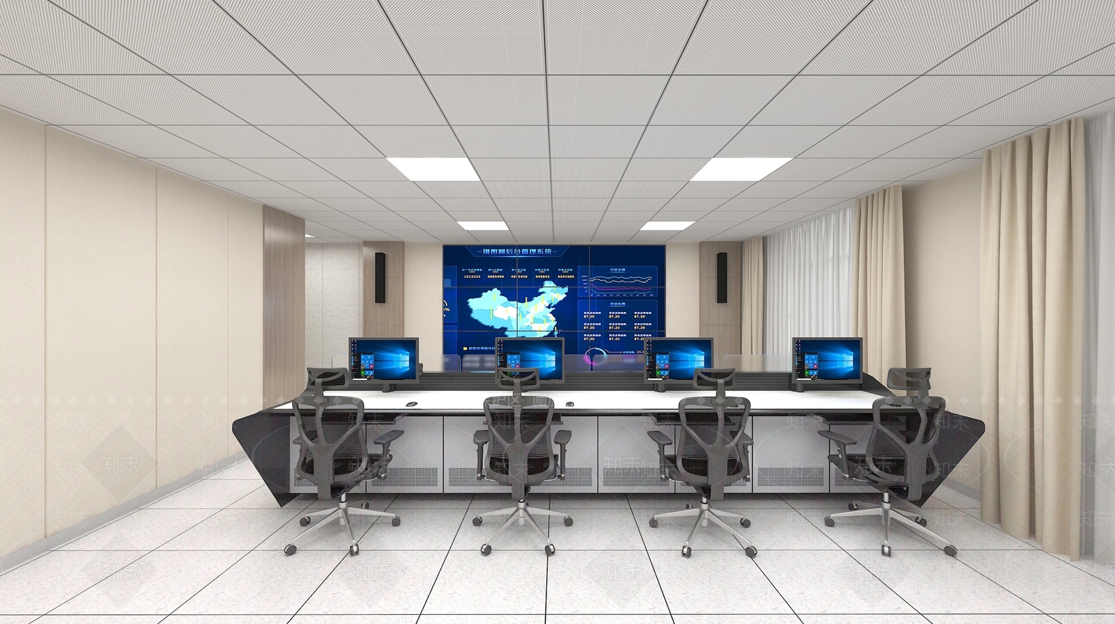 现代控制室3D模型下载【ID:1158161479】