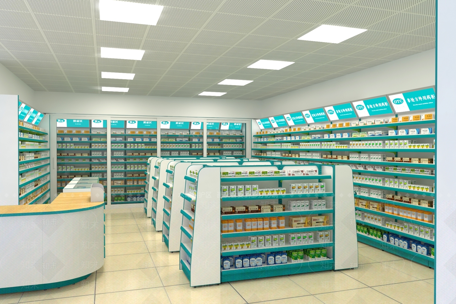 现代药店3D模型下载【ID:1158103395】