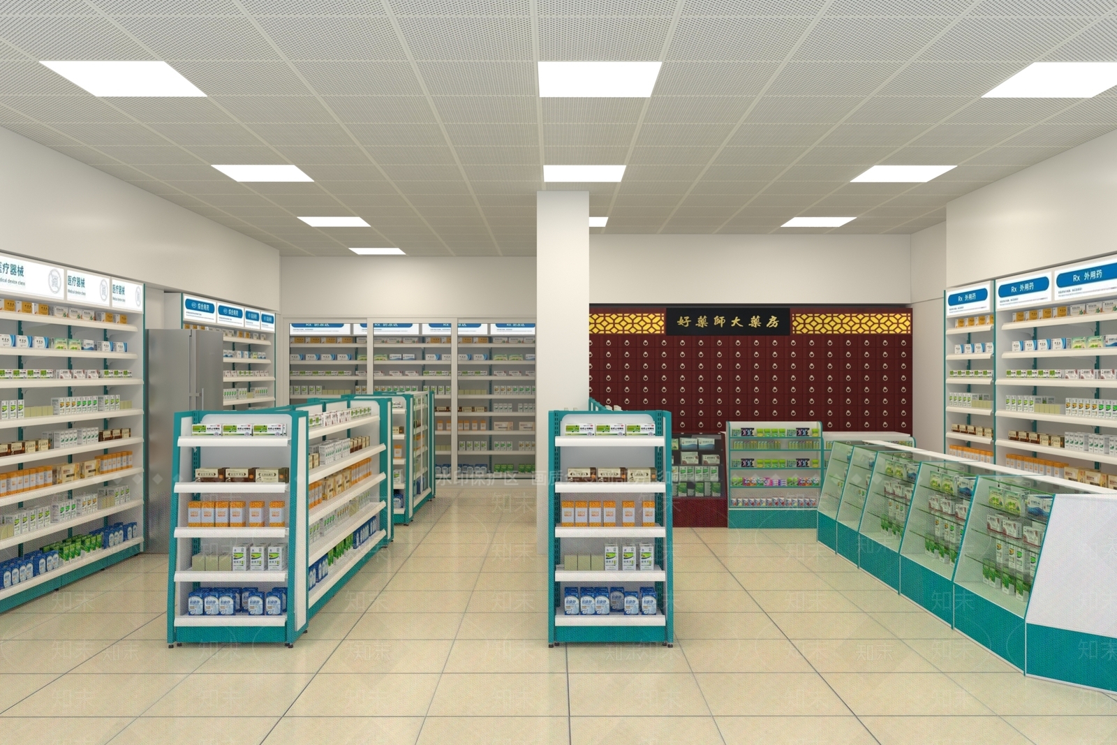 现代药店3D模型下载【ID:1158103700】