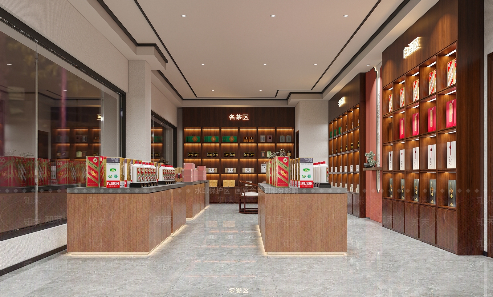 新中式烟酒店3D模型下载【ID:1158104204】
