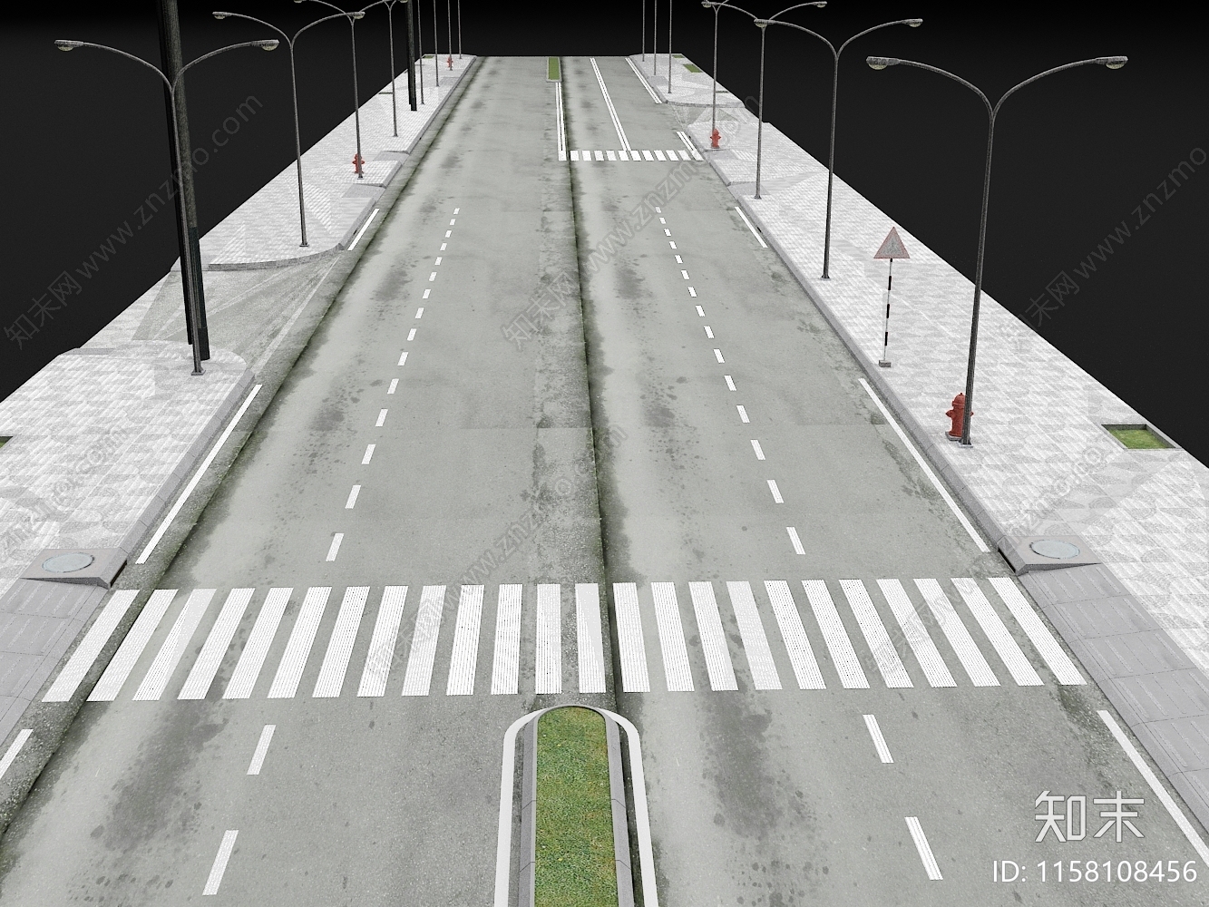 现代马路3D模型下载【ID:1158108456】