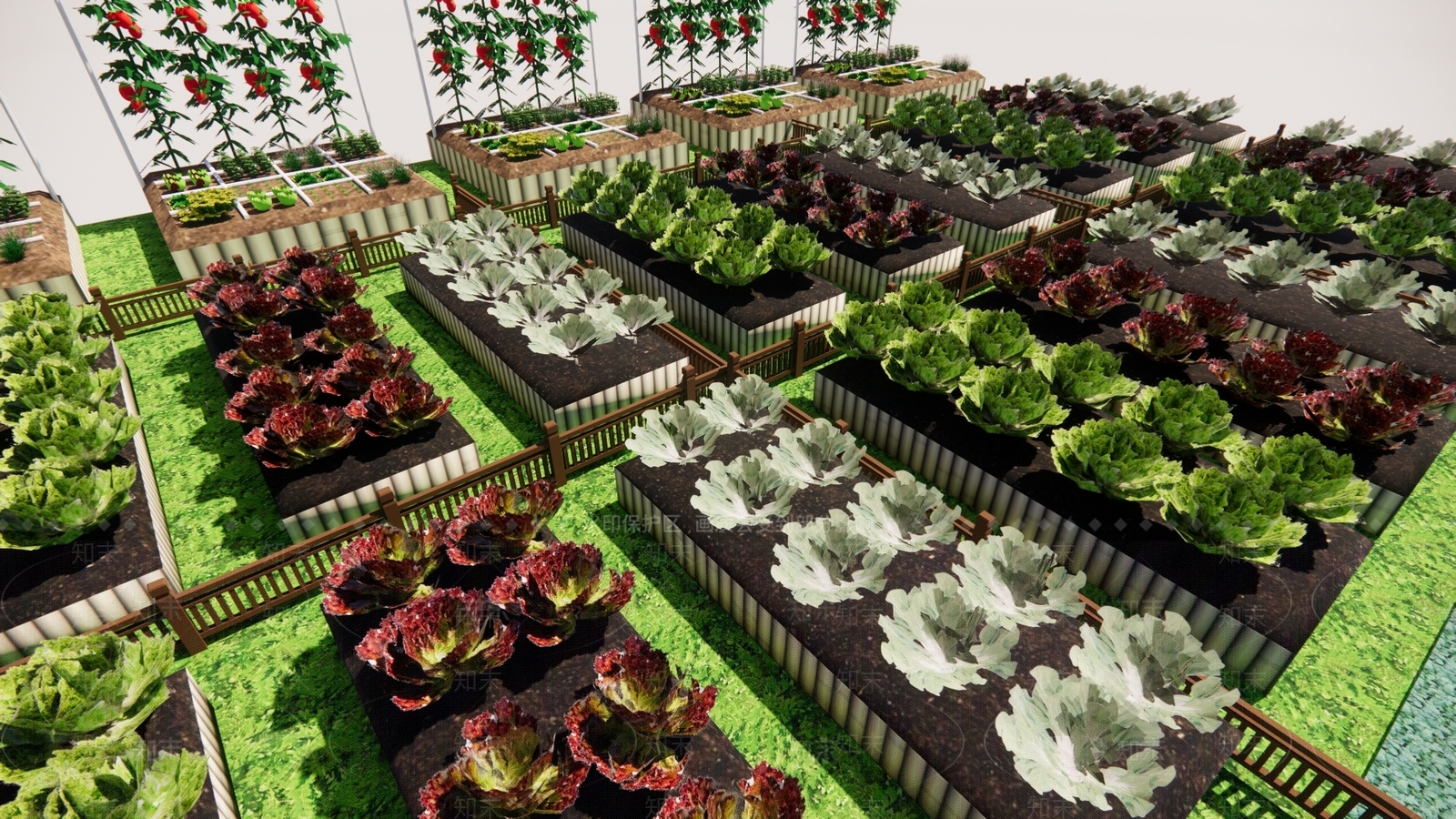 现代菜园SU模型下载【ID:1158108853】
