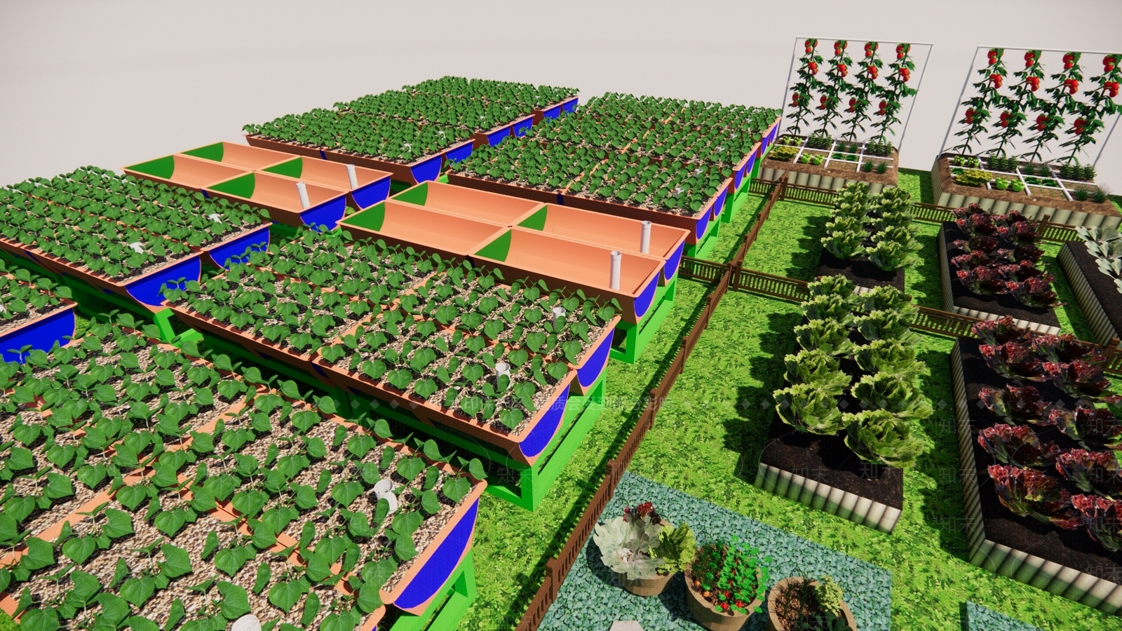 现代菜园SU模型下载【ID:1158108853】