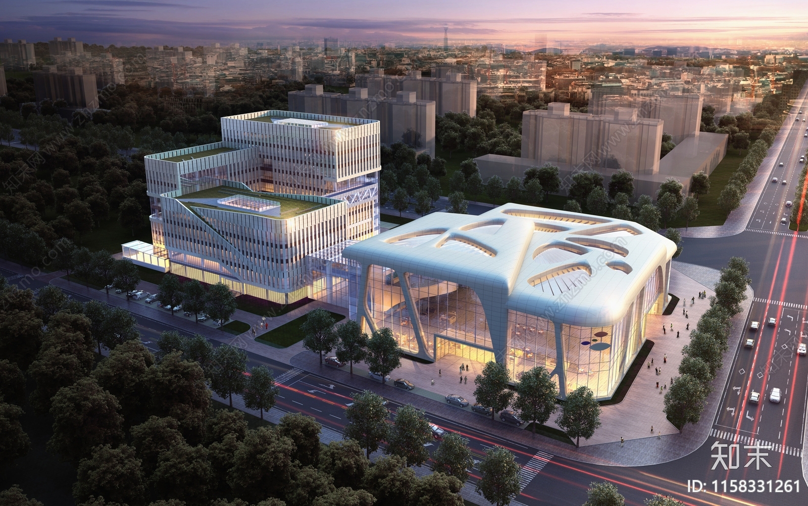 现代风格展览馆施工图下载【ID:1158331261】