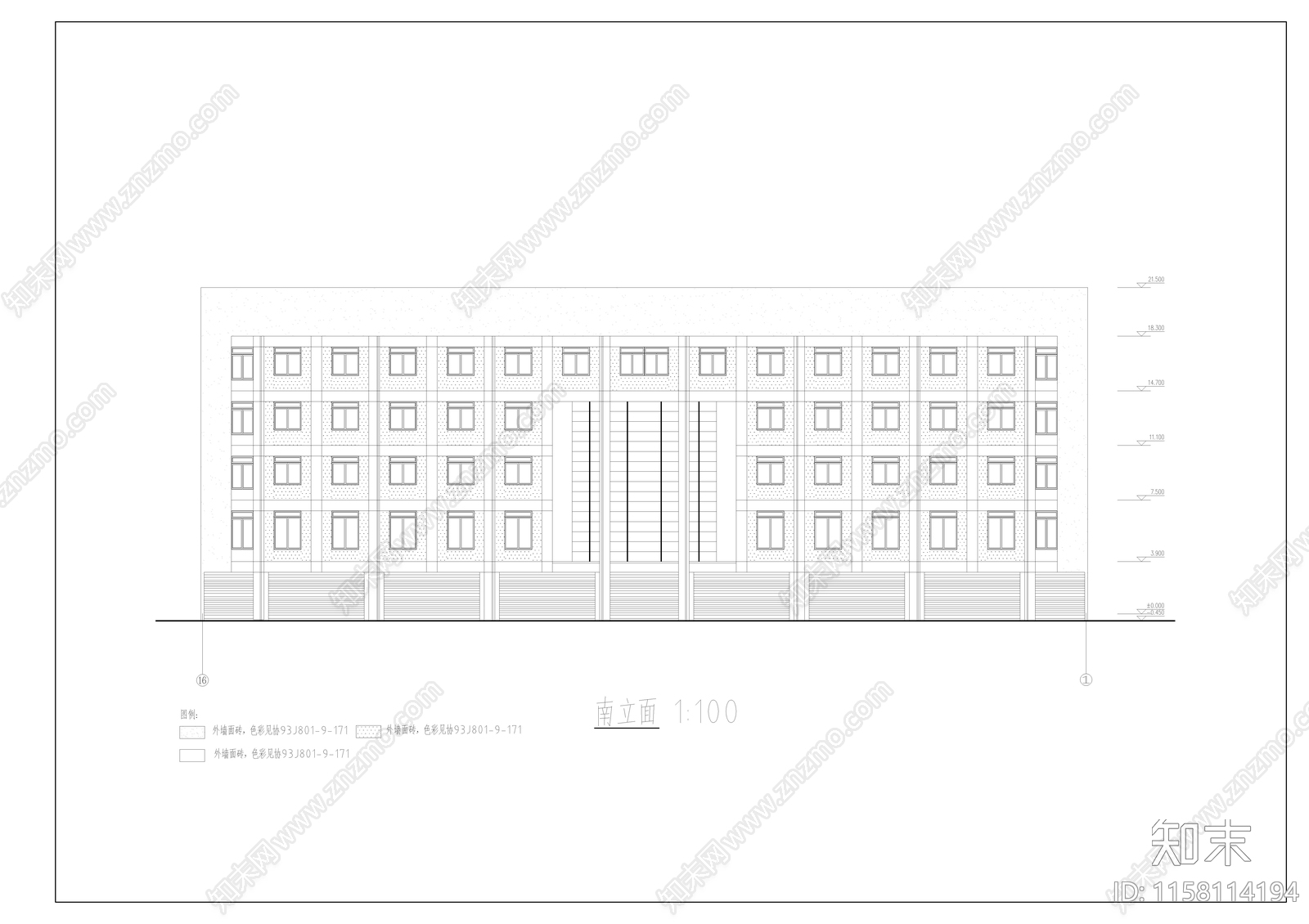 教学楼建筑毕业设计图cad施工图下载【ID:1158114194】