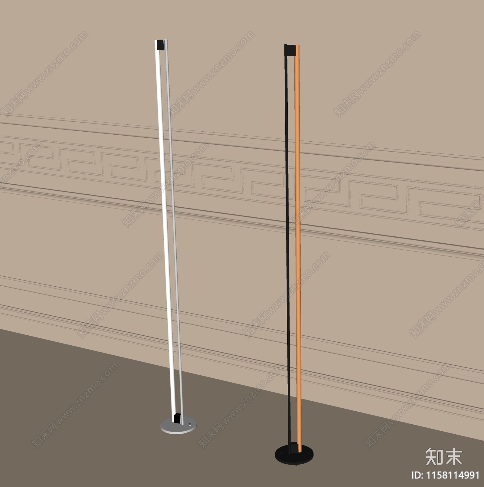 现代落地灯SU模型下载【ID:1158114991】