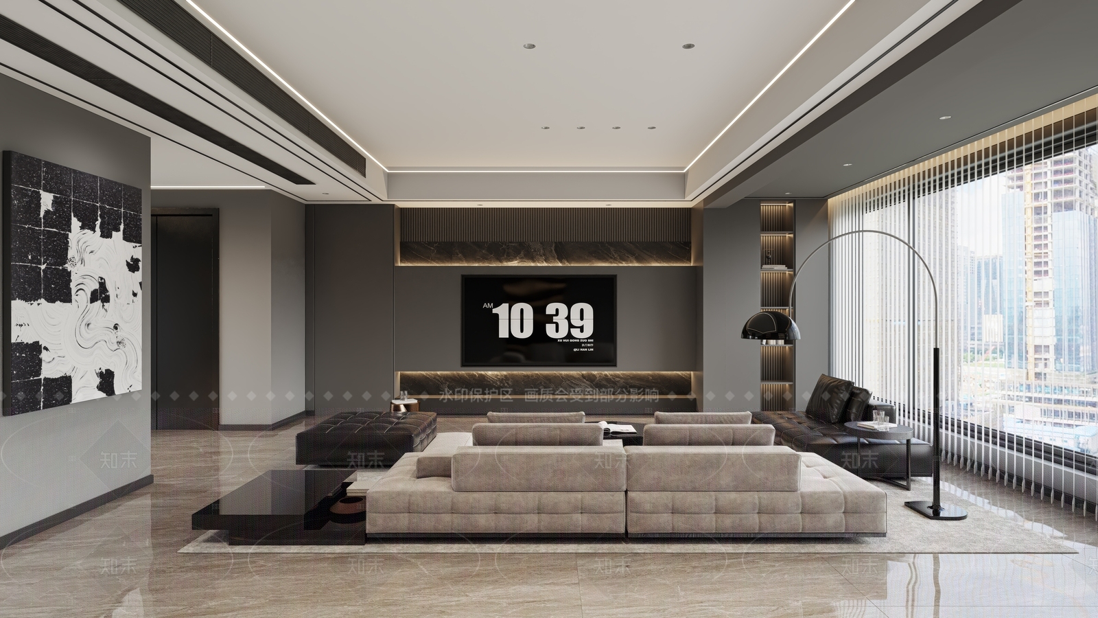 现代客餐厅3D模型下载【ID:1214570222】