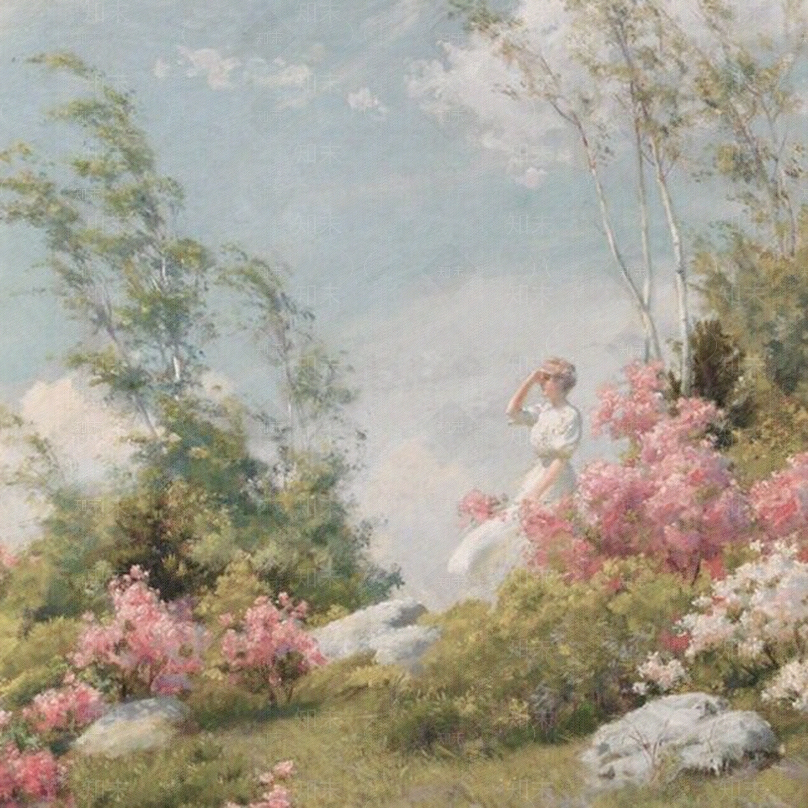 欧式人物风景油画壁画贴图下载【ID:1158115601】