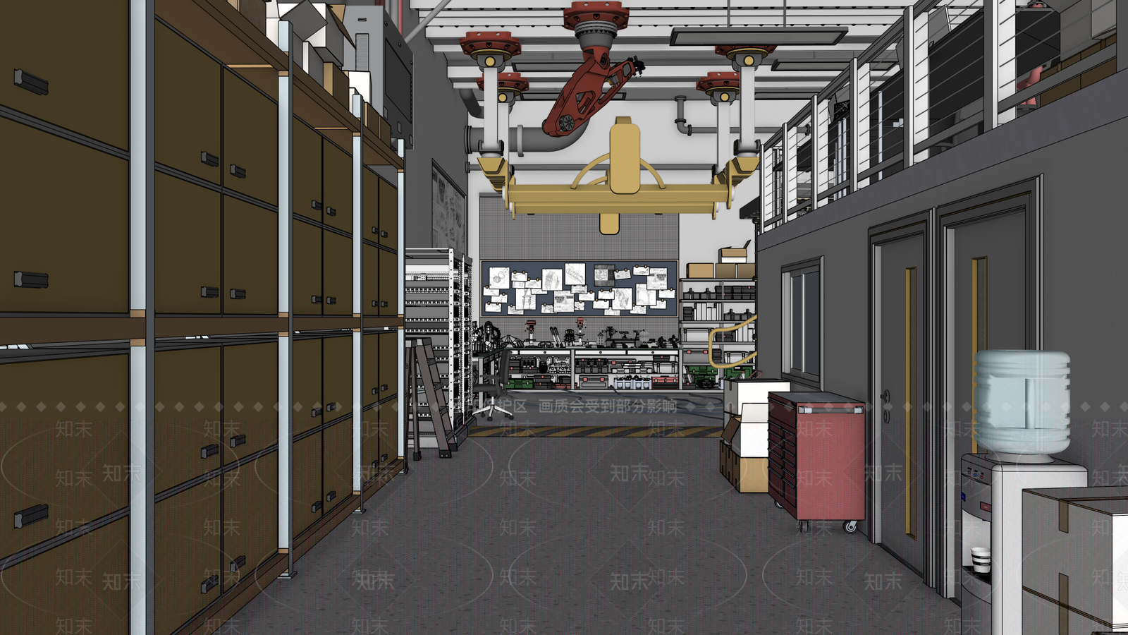 现代机械制造工房SU模型下载【ID:1158117145】