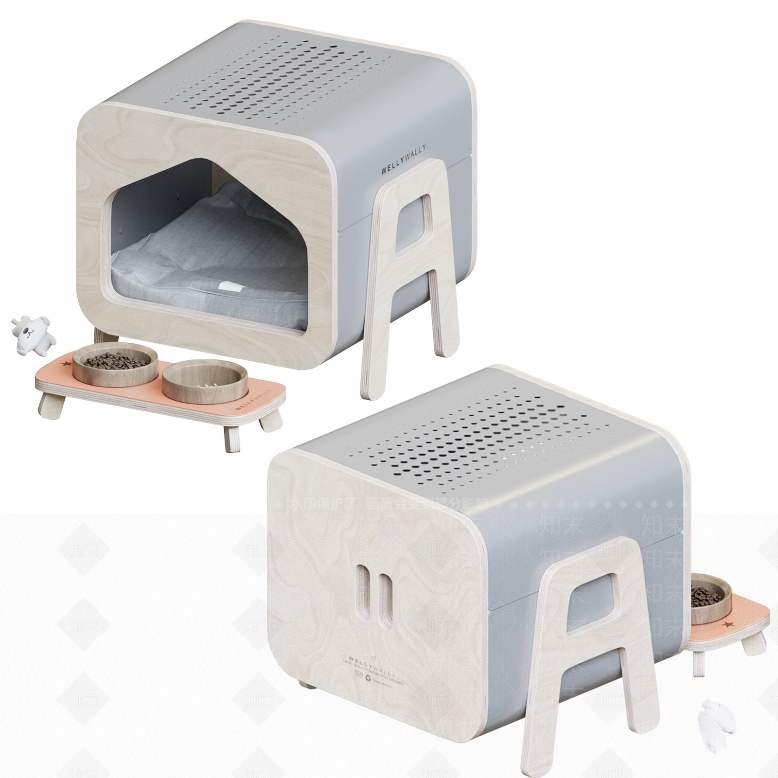 现代宠物屋3D模型下载【ID:1158118432】