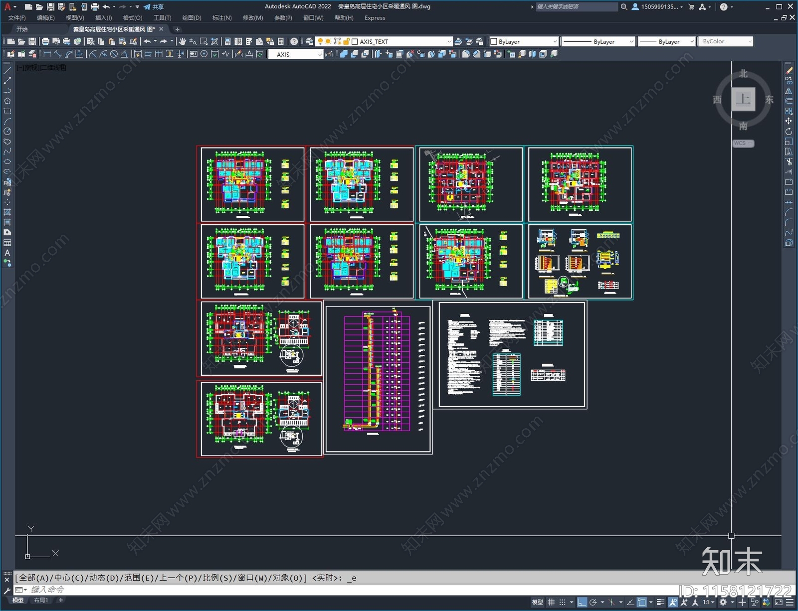 秦皇岛高层住宅小区采暖通风图施工图下载【ID:1158121722】