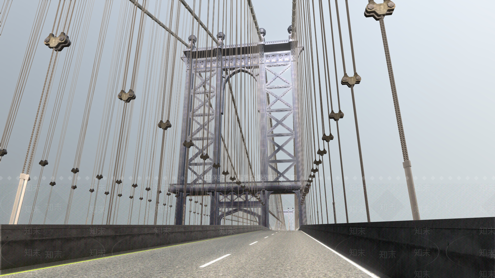 现代曼哈顿大桥3D模型下载【ID:1158123808】