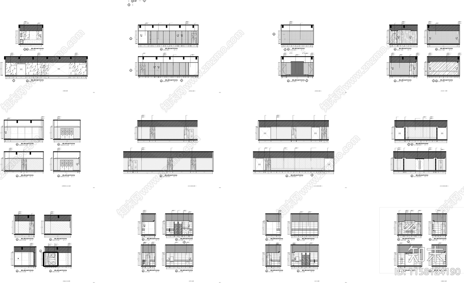 3600m²现代办公室cad施工图下载【ID:1158124190】