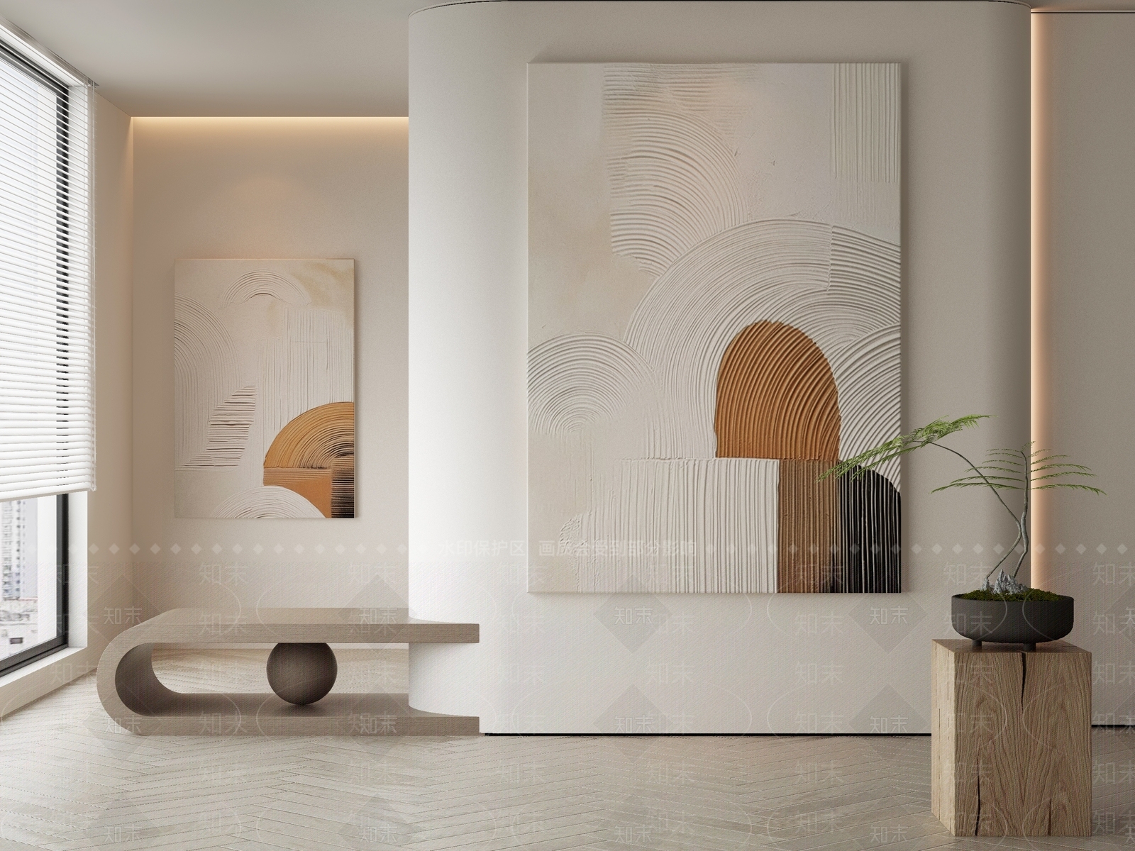 现代装饰画3D模型下载【ID:1158124722】