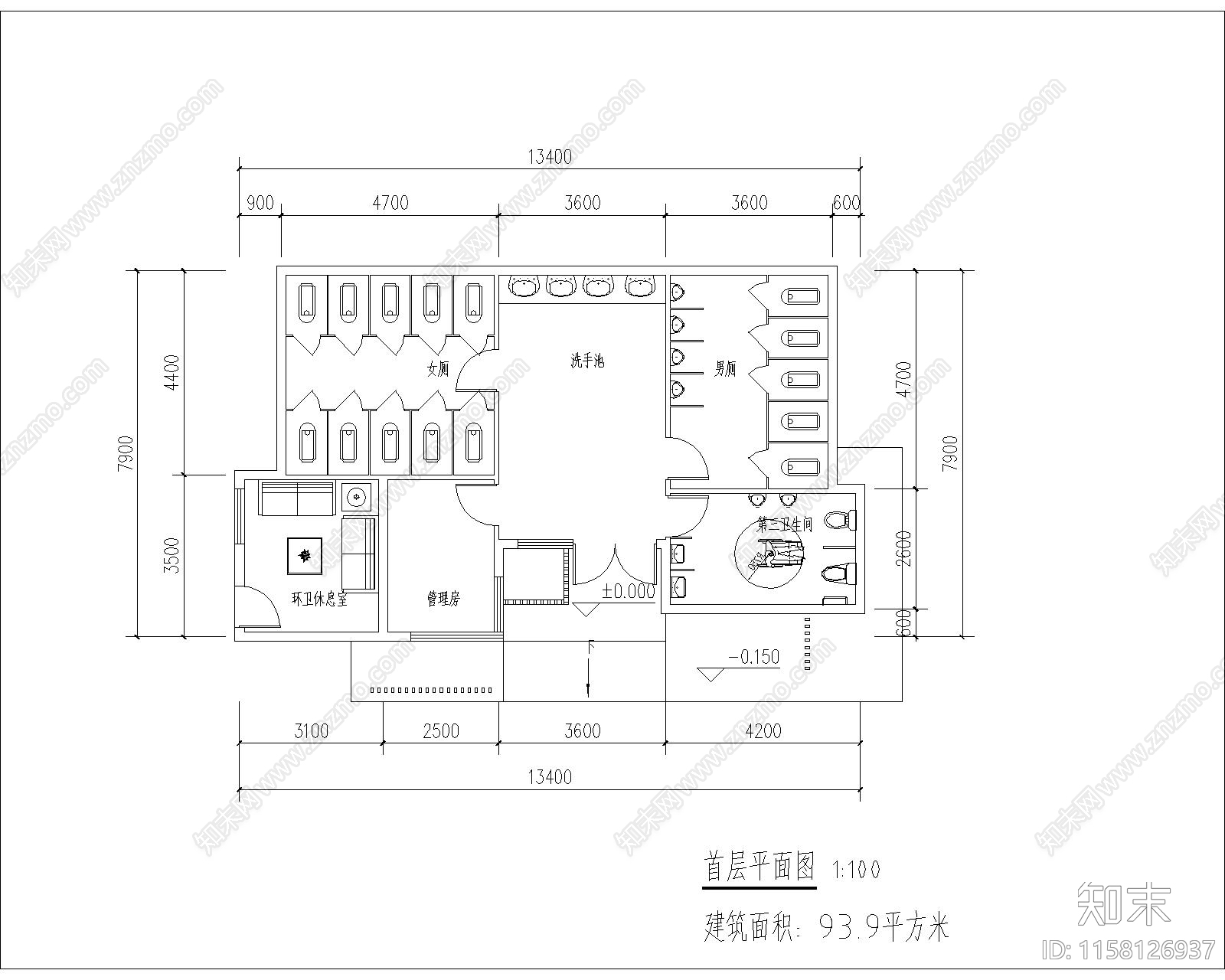 现代公厕SU模型下载【ID:1158126937】