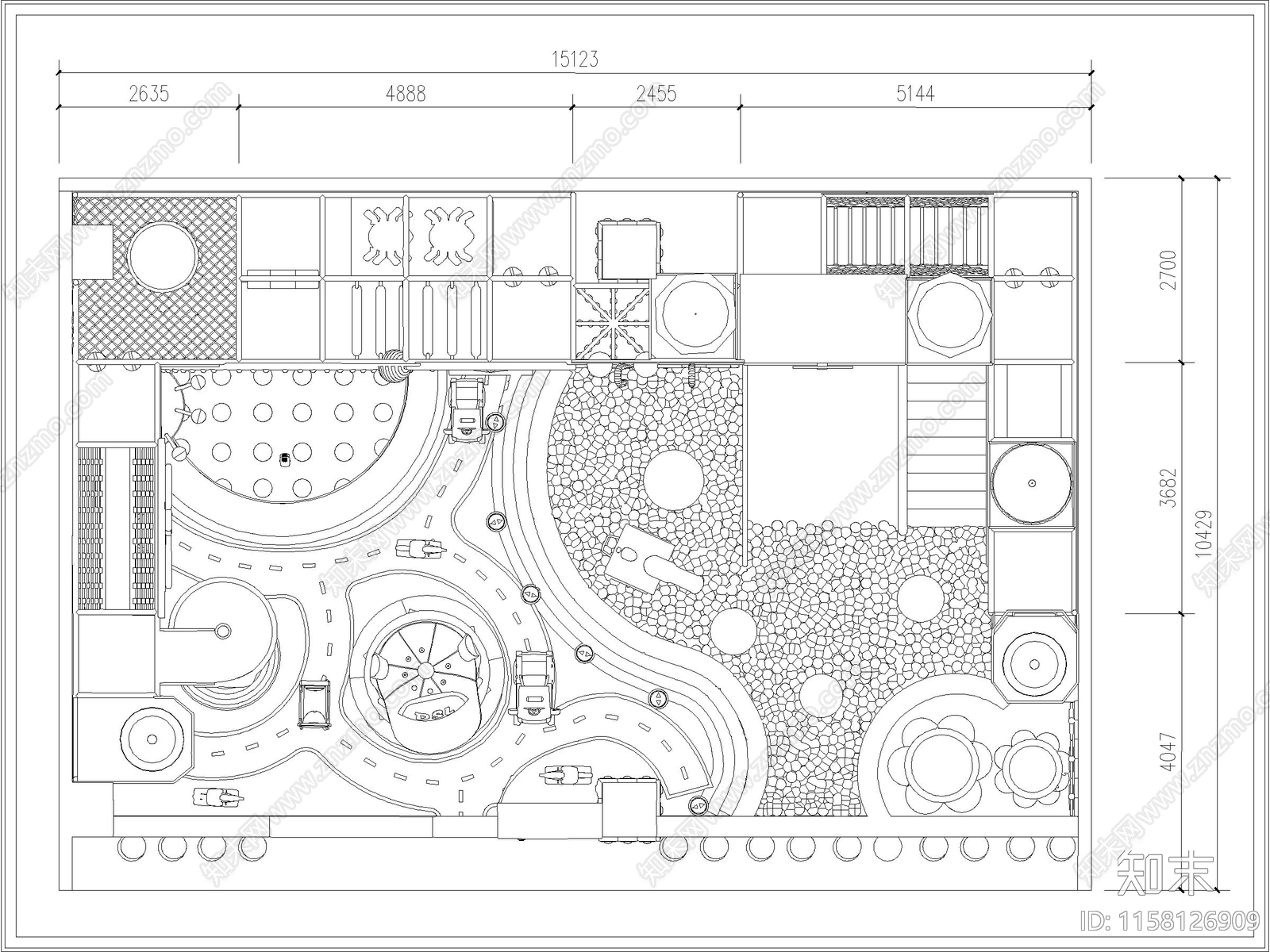 儿童游乐场施工图下载【ID:1158126909】