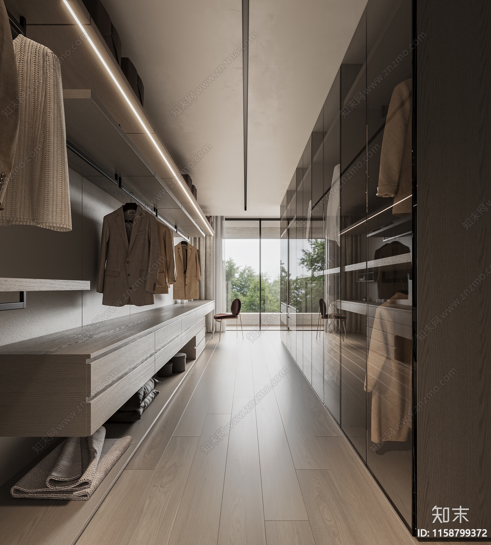 现代别墅室内装cad施工图下载【ID:1158799372】