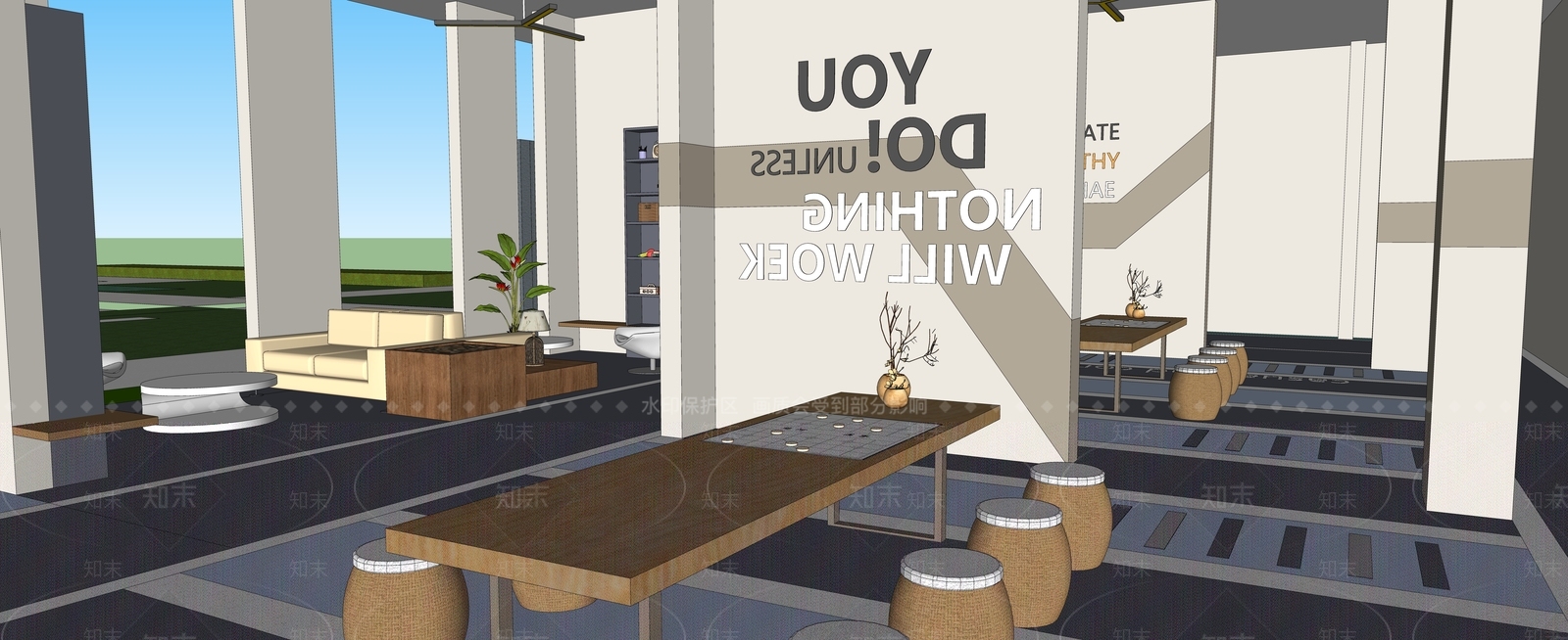 现代小区架空层SU模型下载【ID:1158131668】