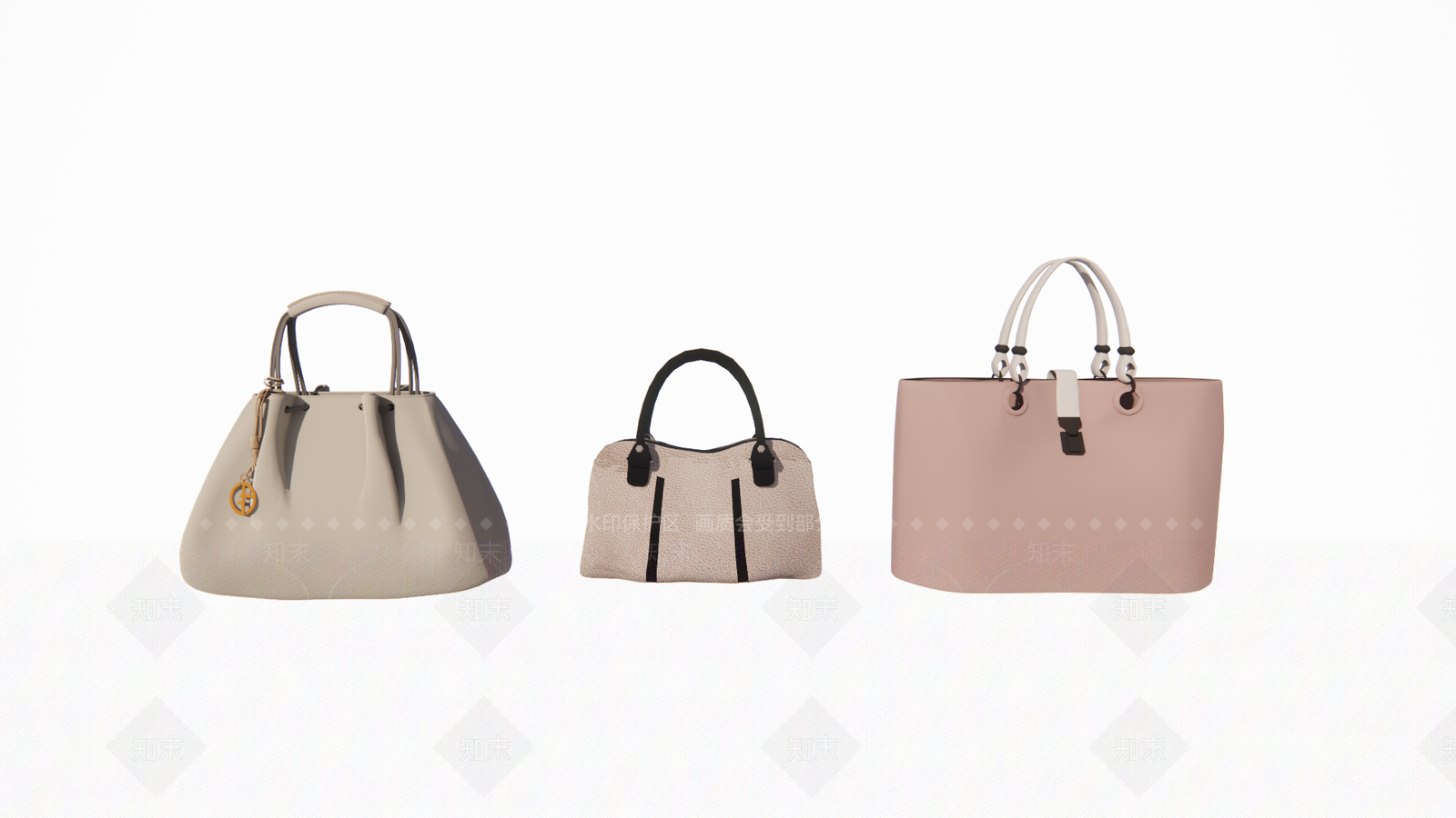 女士手提包组合SU模型下载【ID:1158134729】