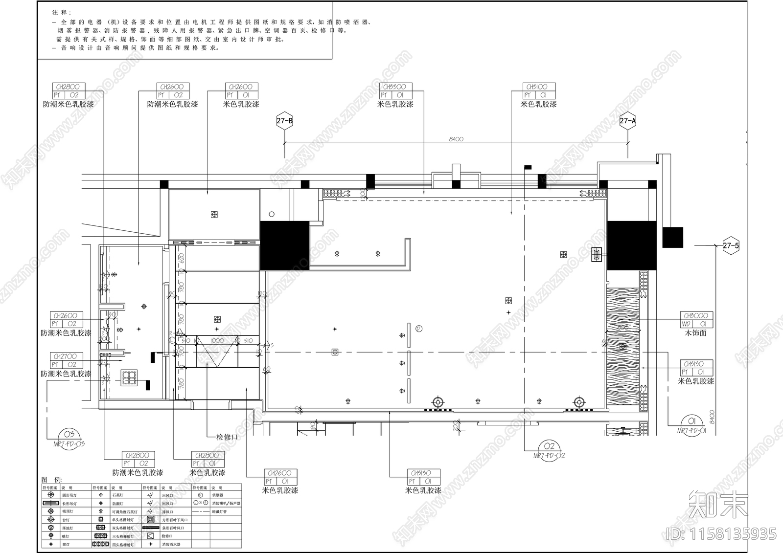 精品酒店双床户型室内精装修cad施工图下载【ID:1158135935】