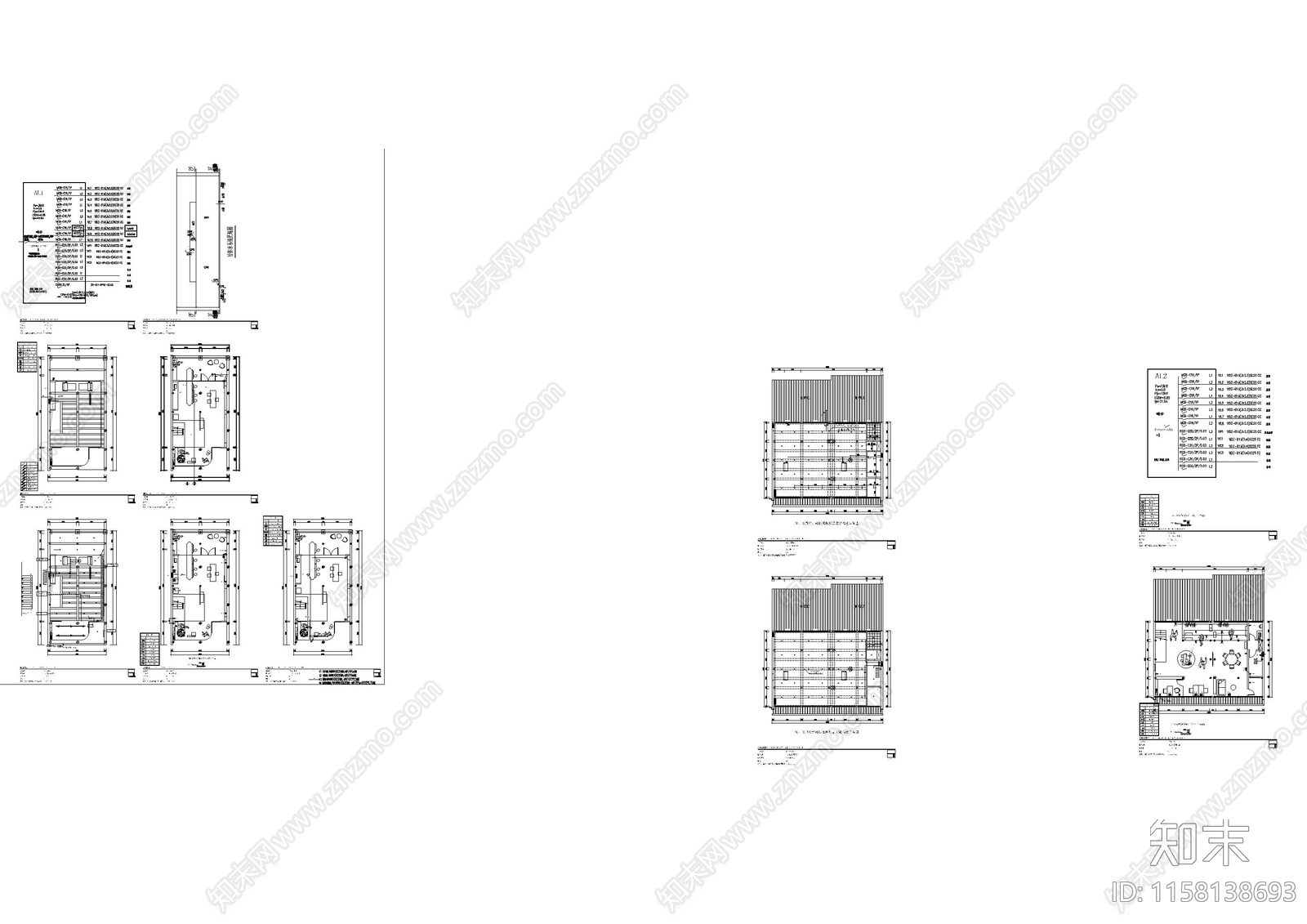 中式茶室电cad施工图下载【ID:1158138693】