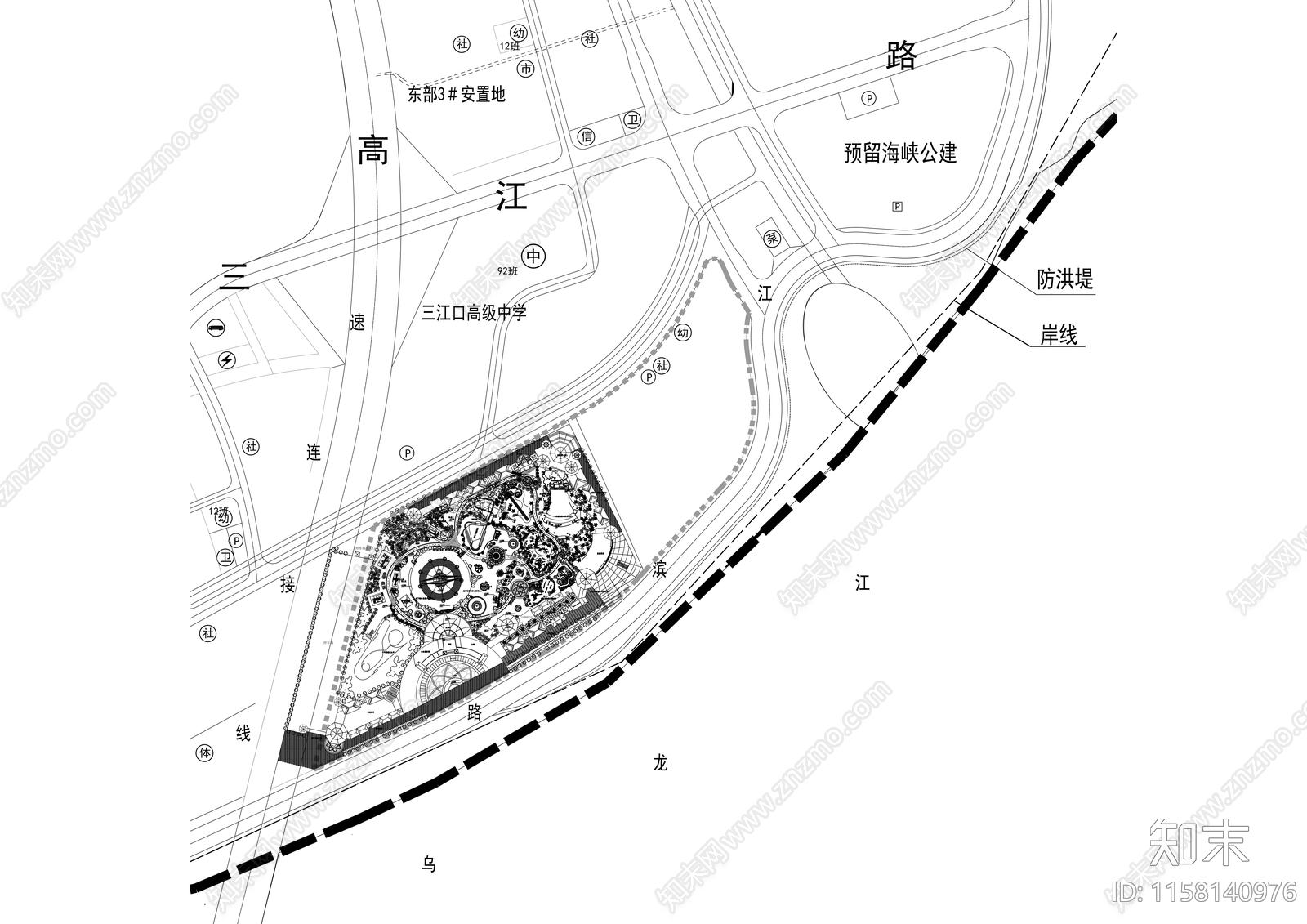 儿童游乐园景观规划平面布置设计图纸施工图下载【ID:1158140976】