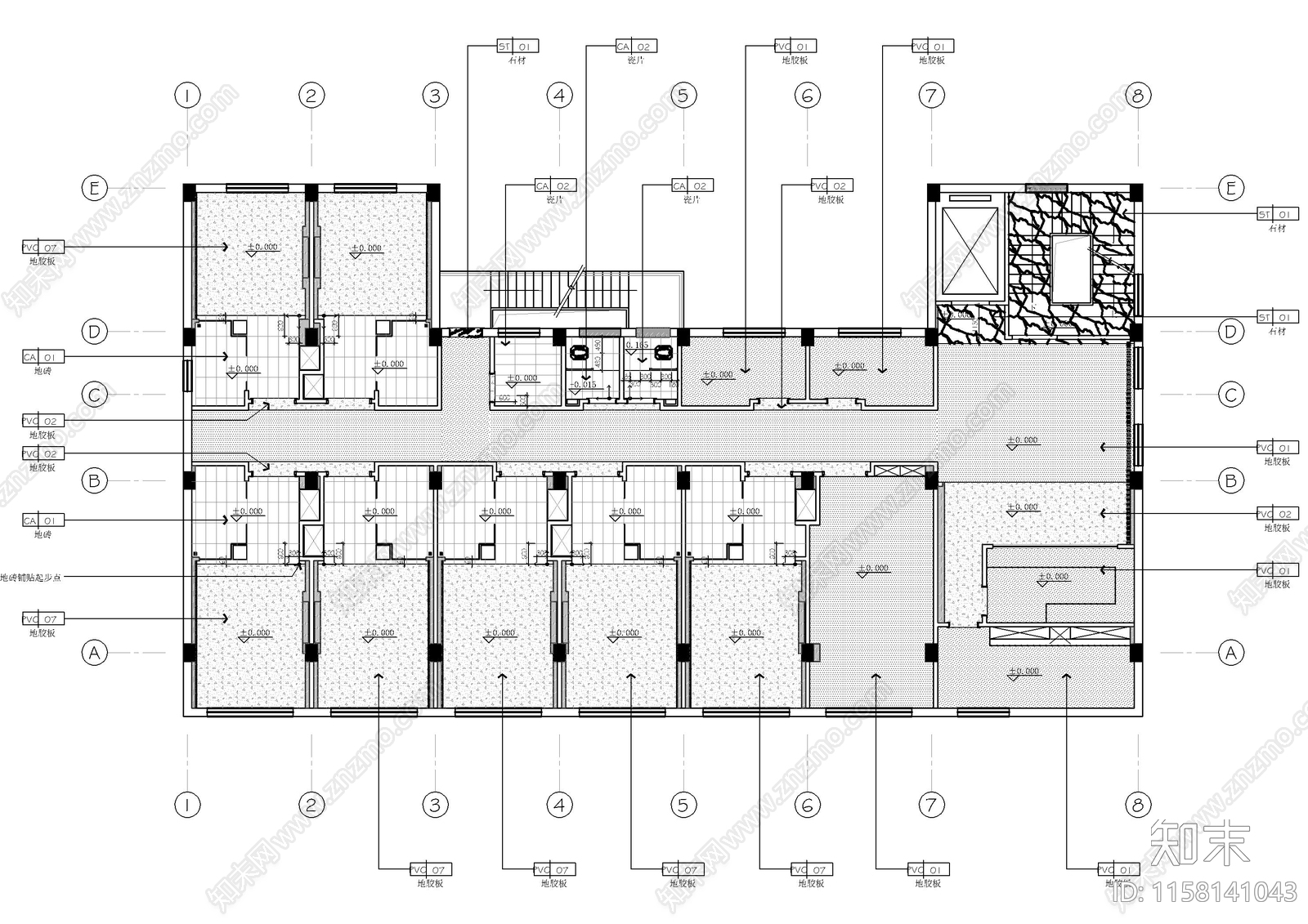 医院独立客cad施工图下载【ID:1158141043】