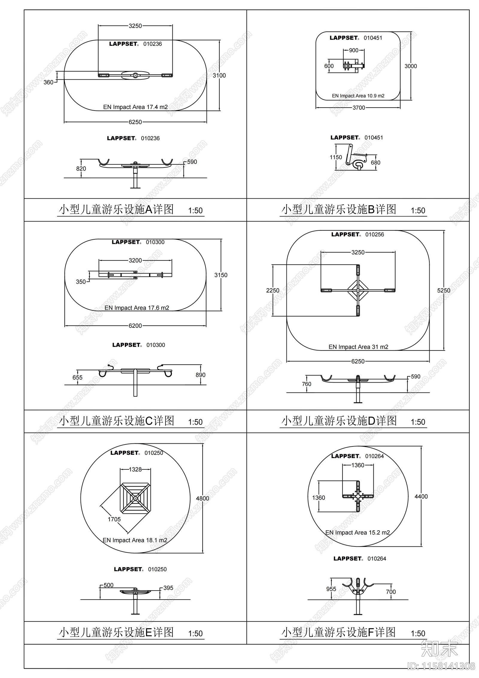 小型儿童游乐场滑梯cacad施工图下载【ID:1158141308】