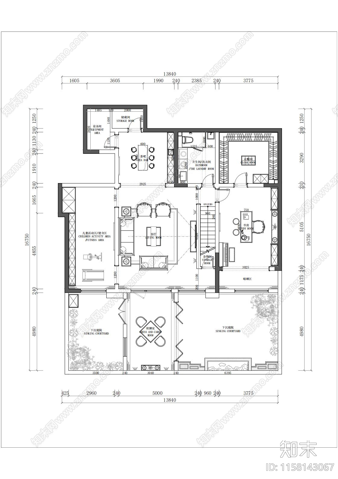 别墅cad施工图下载【ID:1158143067】