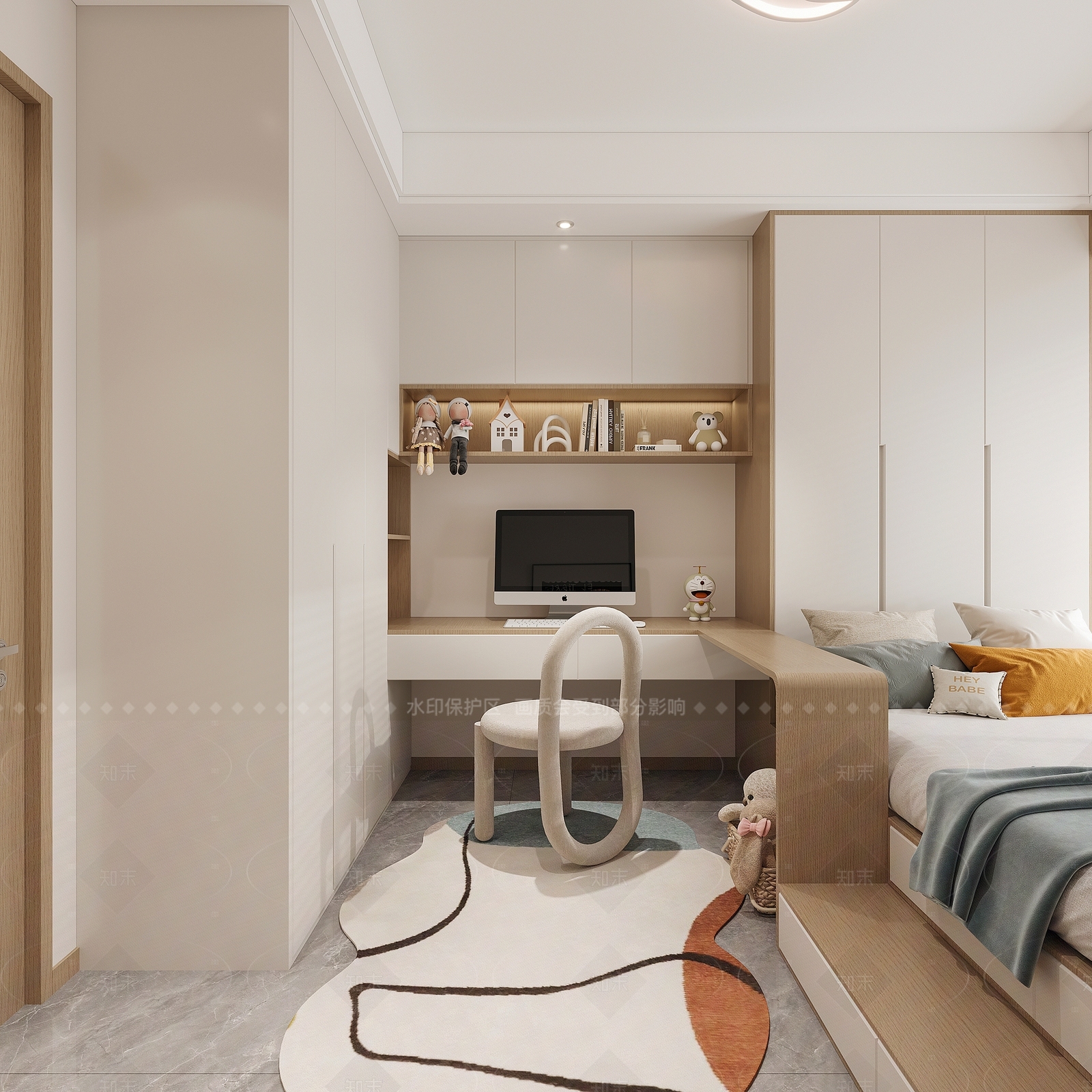 现代书房3D模型下载【ID:1214570396】