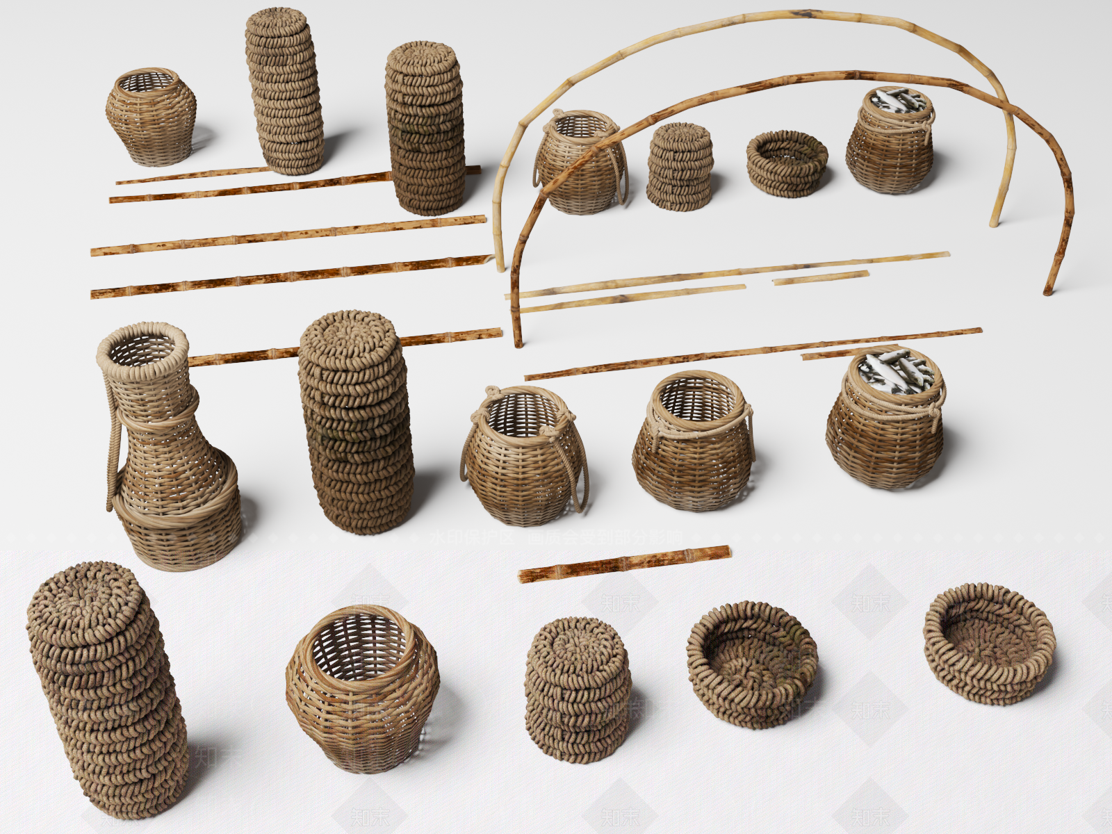 中国渔村3D模型下载【ID:1158150093】