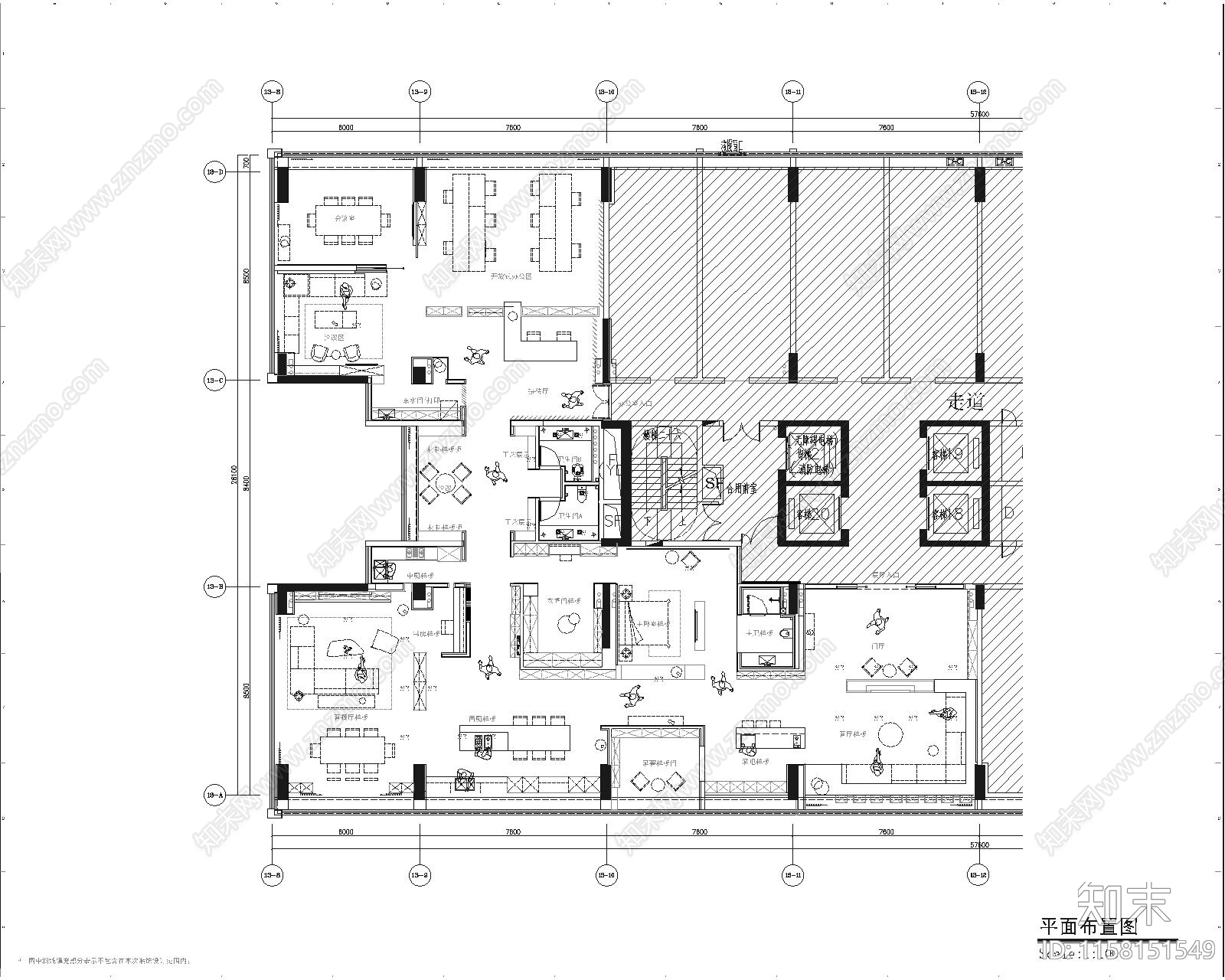 佛山某现代轻奢全屋定制cad施工图下载【ID:1158151549】